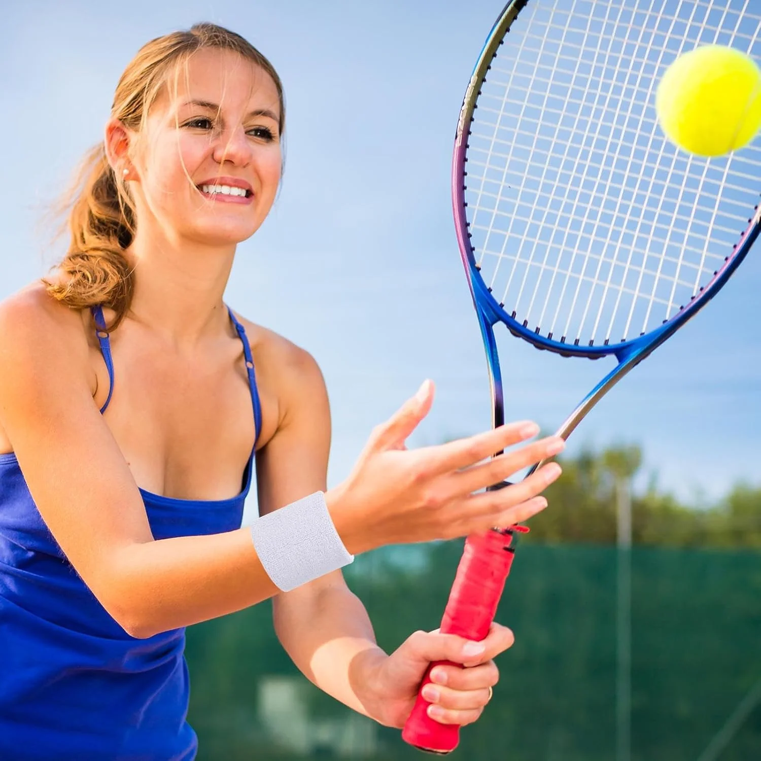 مچ بند عرق گیر - مچ بند برای بدنسازی - مچ بند عرق گیر تنفسی برای دویدن، بسکتبال، باشگاه، بولینگ، ورزشکاران زن و مرد