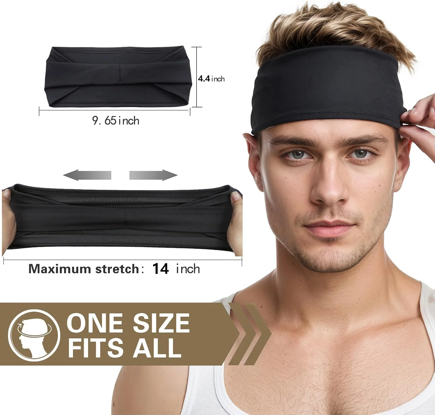 هدبند ورزشی مردانه، بسته 5 عددی، مناسب تمرینات ورزشی برای آقایان و بانوان، لوازم جانبی دویدن