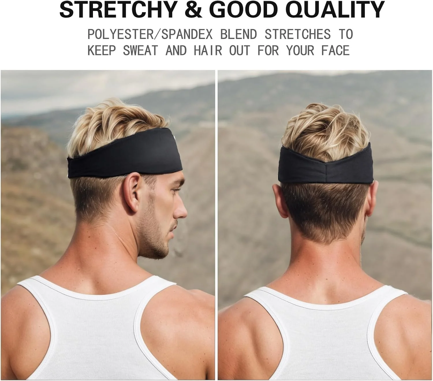 هدبند ورزشی مردانه، بسته 5 عددی، مناسب تمرینات ورزشی برای آقایان و بانوان، لوازم جانبی دویدن