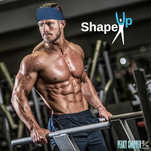 هدبند مردانه نرم نخی Shapeup بسته 4 عددی، هدبند ورزشی زنانه و مردانه، هدبند ضد لغزش مناسب ورزش، دوچرخه سواری، یوگا، تنیس، بسکتبال و غیره