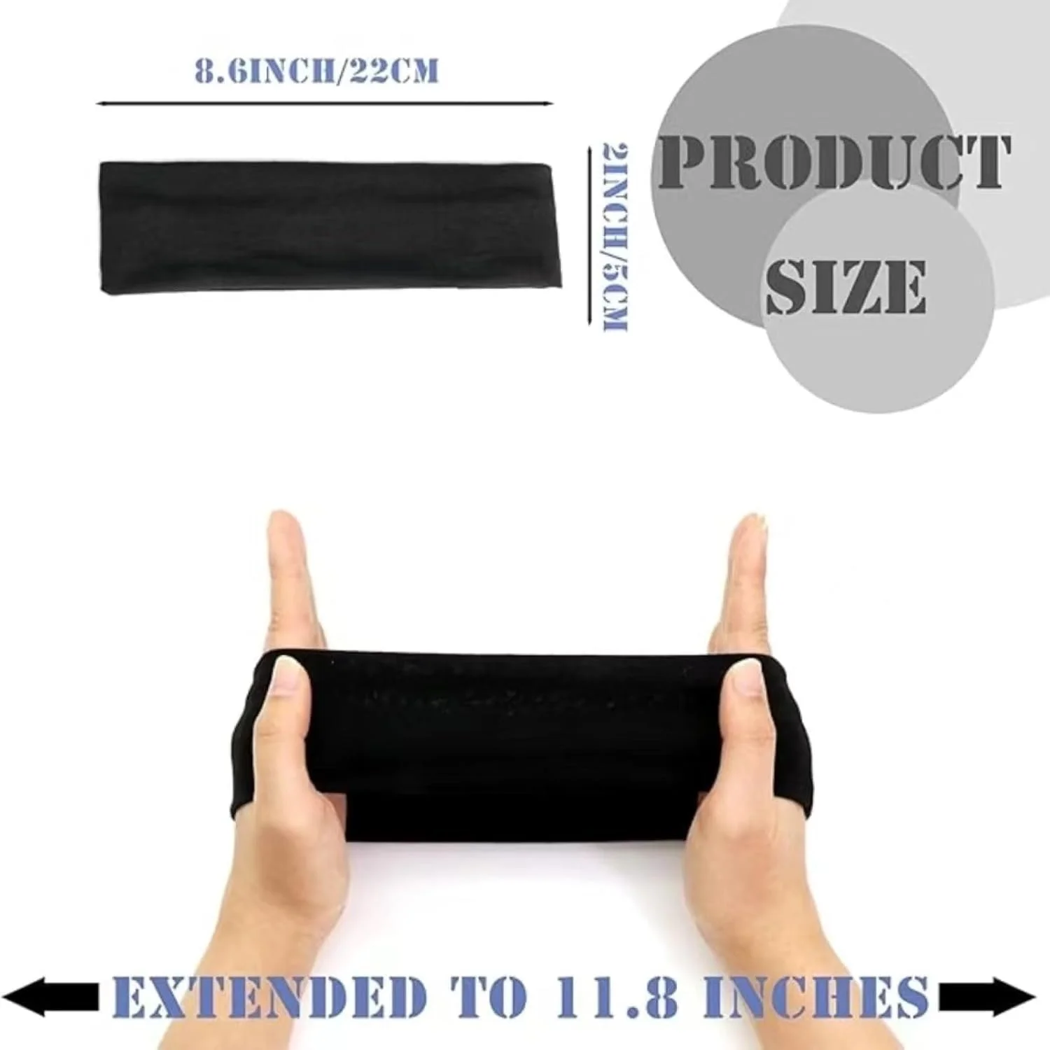 هدبند زنانه ریان، کش موی الاستیک برای موهای زنانه، هدبند پارچه ای نرم ضد لغزش، لوازم جانبی مو برای ورزش یوگا و دویدن (مشکی، سفید، خاکستری، بسته 9 عددی)