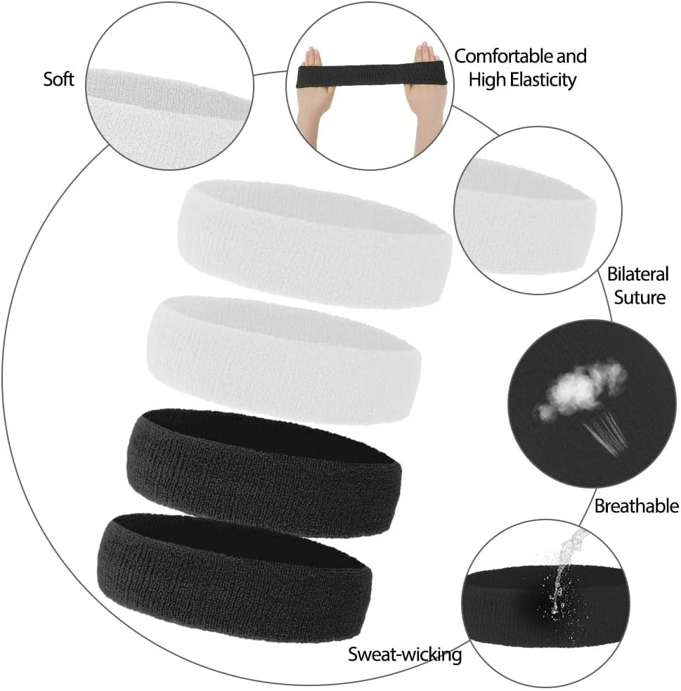 هدبند مشکی مردانه و زنانه برای جذب عرق
