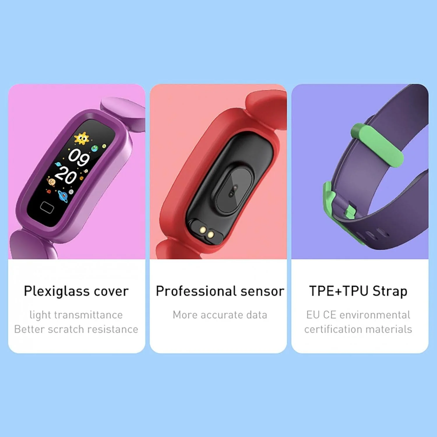 ساعت ردیاب تناسب اندام کودکان، ساعت ردیاب فعالیت کودکان با شمارش معکوس خواب، فشار خون، ضربان قلب، پایش خواب، مچ بند ورزشی ضد آب IP68 برای اندروید IOS