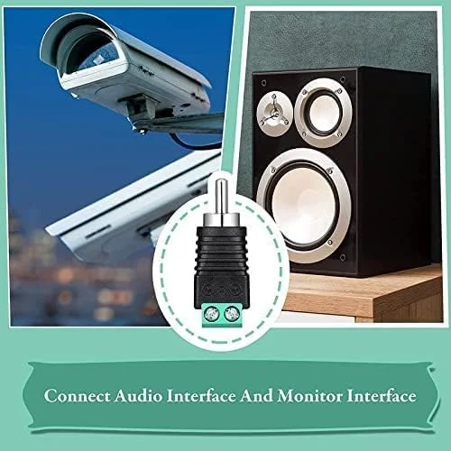 اتصالات RCA برای سیم بلندگو، اتصال دهنده ترمینال پیچی RCA به AV، اتصال RCA نری فونو تبدیل کننده بدون لحیم اتصالات سیم بلندگو صوتی/تصویری بسته 6 عددی