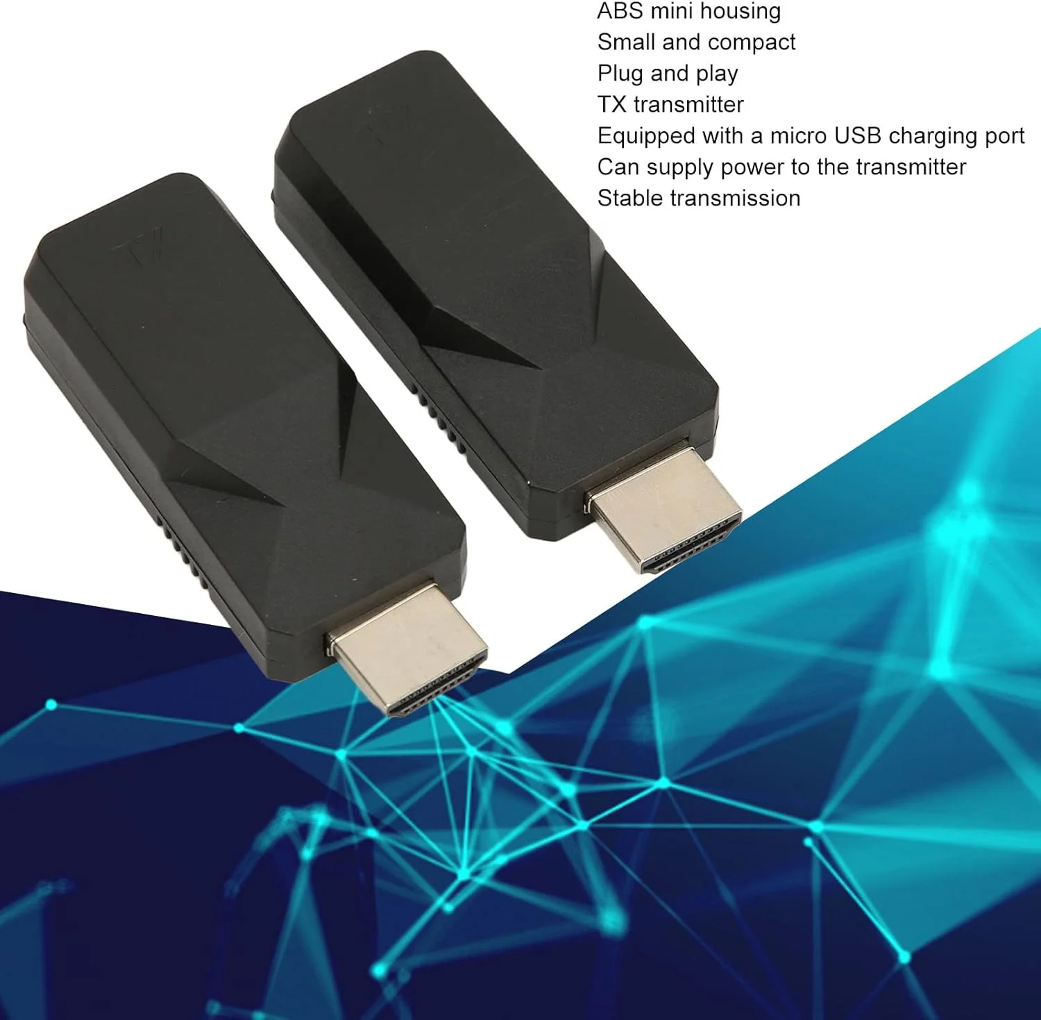 اکستندر کابل رابط چند رسانه ای با کیفیت بالا به RJ45 مدل RvSky - انتقال شبکه HD را تا برد 60 متر برای کیفیت واضح صدا و تصویر افزایش دهید