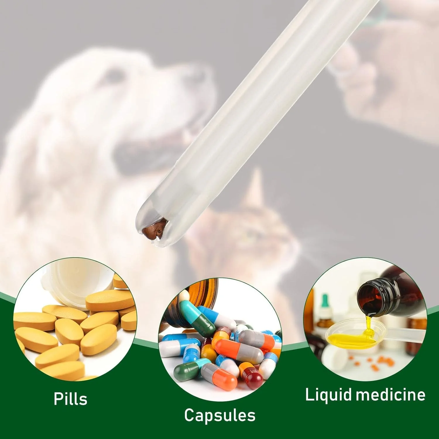 قرص خوران حیوانات خانگی KASTWAVE، 2 عدد، ابزار کاربردی و بادوام برای خوراندن قرص و دارو به سگ ها و گربه های بزرگ قرص خوران حیوانات خانگی KASTWAVE، 2 عدد، ابزار کاربردی و بادوام برای خوراندن قرص و دارو به سگ ها و گربه های بزرگ