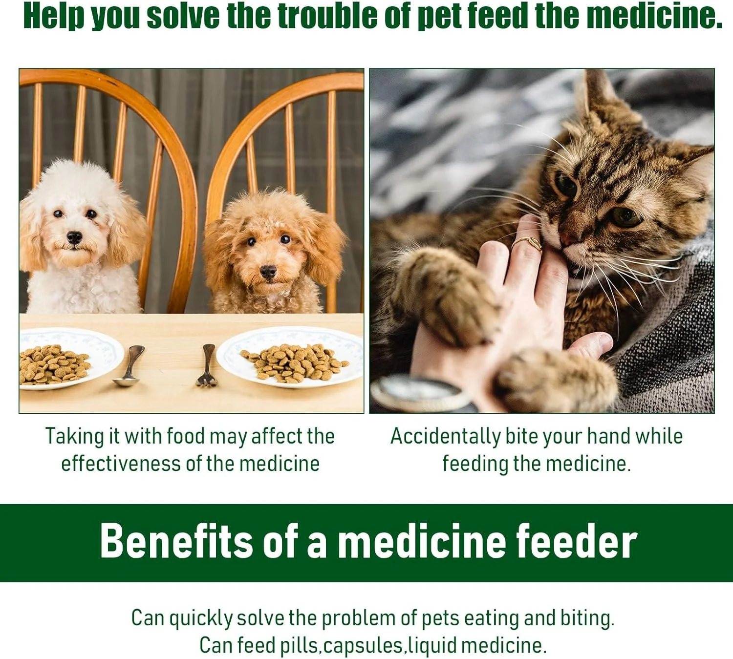 قرص خوران حیوانات خانگی KASTWAVE، 2 عدد، ابزار کاربردی و بادوام برای خوراندن قرص و دارو به سگ ها و گربه های بزرگ قرص خوران حیوانات خانگی KASTWAVE، 2 عدد، ابزار کاربردی و بادوام برای خوراندن قرص و دارو به سگ ها و گربه های بزرگ