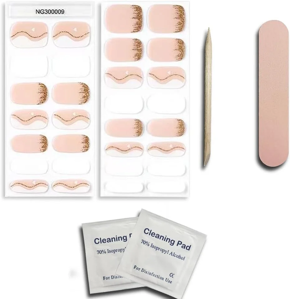 استیکرهای ژلی نیمه پخته با کیفیت سالنی CHOOSE-IT - 30 عدد | استفاده و برداشتن آسان | نیاز به لامپ UV | طرح اکلیلی | ناخن های ژلی حرفه ای را در خانه داشته باشید