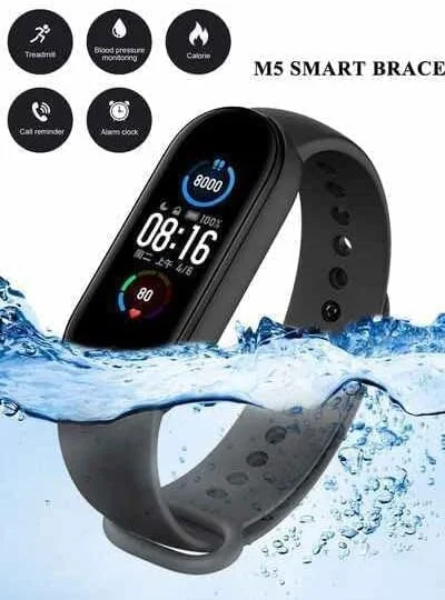 ساعت مچی ورزشی مشکی - ردیاب هوشمند فعالیت، مانیتور ضربان قلب، ساعت ورزشی ضد آب برای مردان و زنان، گام شمار با مانیتور فشار خون (مشکی)