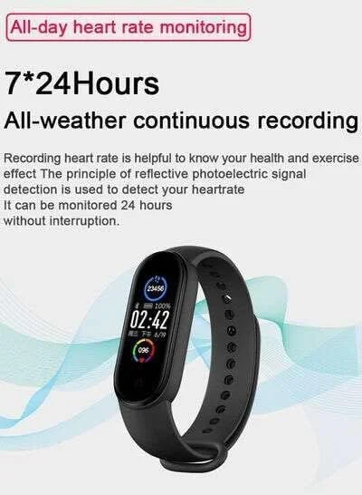ساعت مچی ورزشی مشکی - ردیاب هوشمند فعالیت، مانیتور ضربان قلب، ساعت ورزشی ضد آب برای مردان و زنان، گام شمار با مانیتور فشار خون (مشکی)