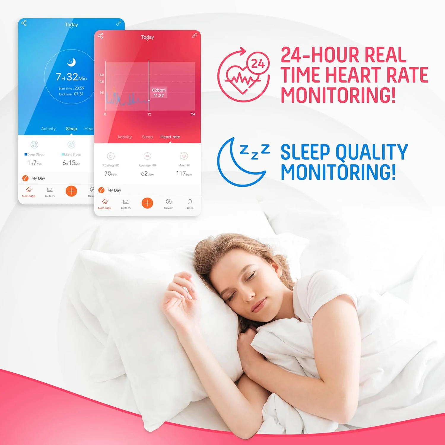 ردیاب فعالیت هوشمند PRO FIT VeryFitness IP68 ضد آب، مانیتور ضربان قلب و خواب (مشکی) ردیاب فعالیت هوشمند PRO FIT VeryFitness IP68 ضد آب، مانیتور ضربان قلب و خواب (مشکی)