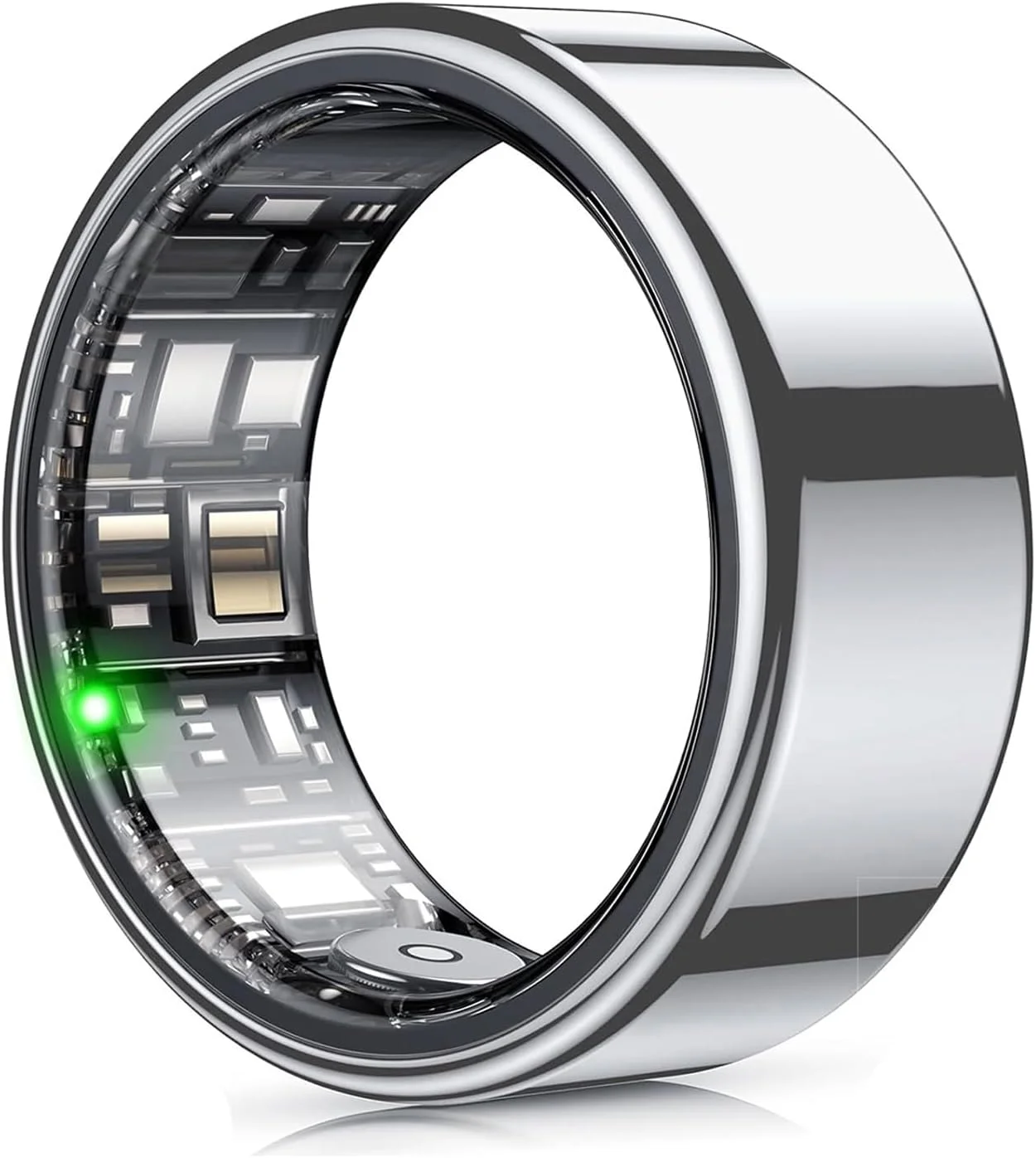 حلقه هوشمند ردیاب سلامتی، حلقه ردیاب فعالیت و تناسب اندام، حلقه های هوشمند سلامتی با قابلیت پایش کالری/ضربان قلب/اکسیژن خون/خواب به همراه یک حلقه دما از جنس استیل ضد زنگ (9)