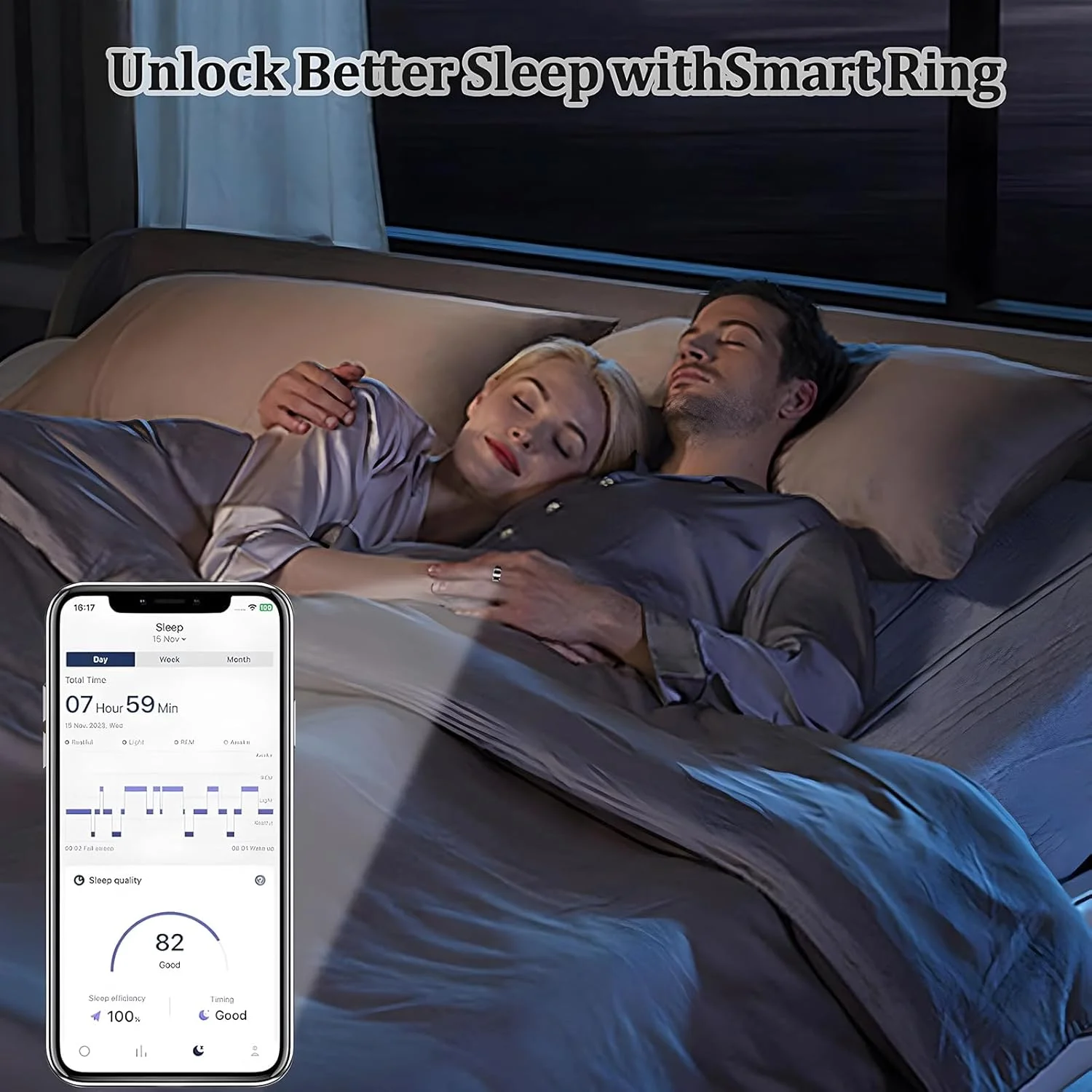 حلقه هوشمند ردیاب سلامتی، حلقه ردیاب فعالیت و تناسب اندام، حلقه های هوشمند سلامتی با قابلیت پایش کالری/ضربان قلب/اکسیژن خون/خواب به همراه یک حلقه دما از جنس استیل ضد زنگ (9)