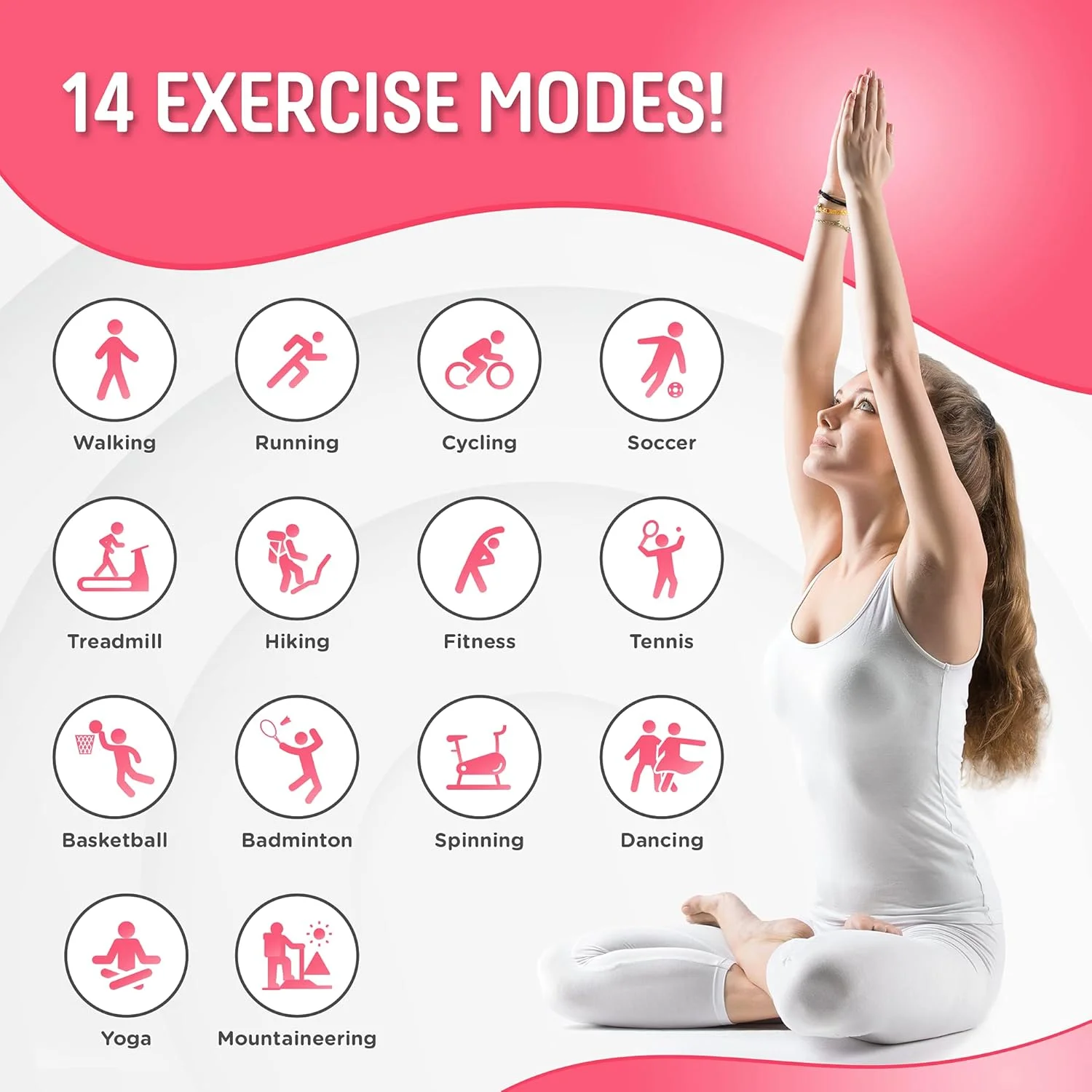 ردیاب فعالیت هوشمند PRO FIT VeryFitness IP68 ضد آب با قابلیت پایش ضربان قلب و خواب (بنفش)