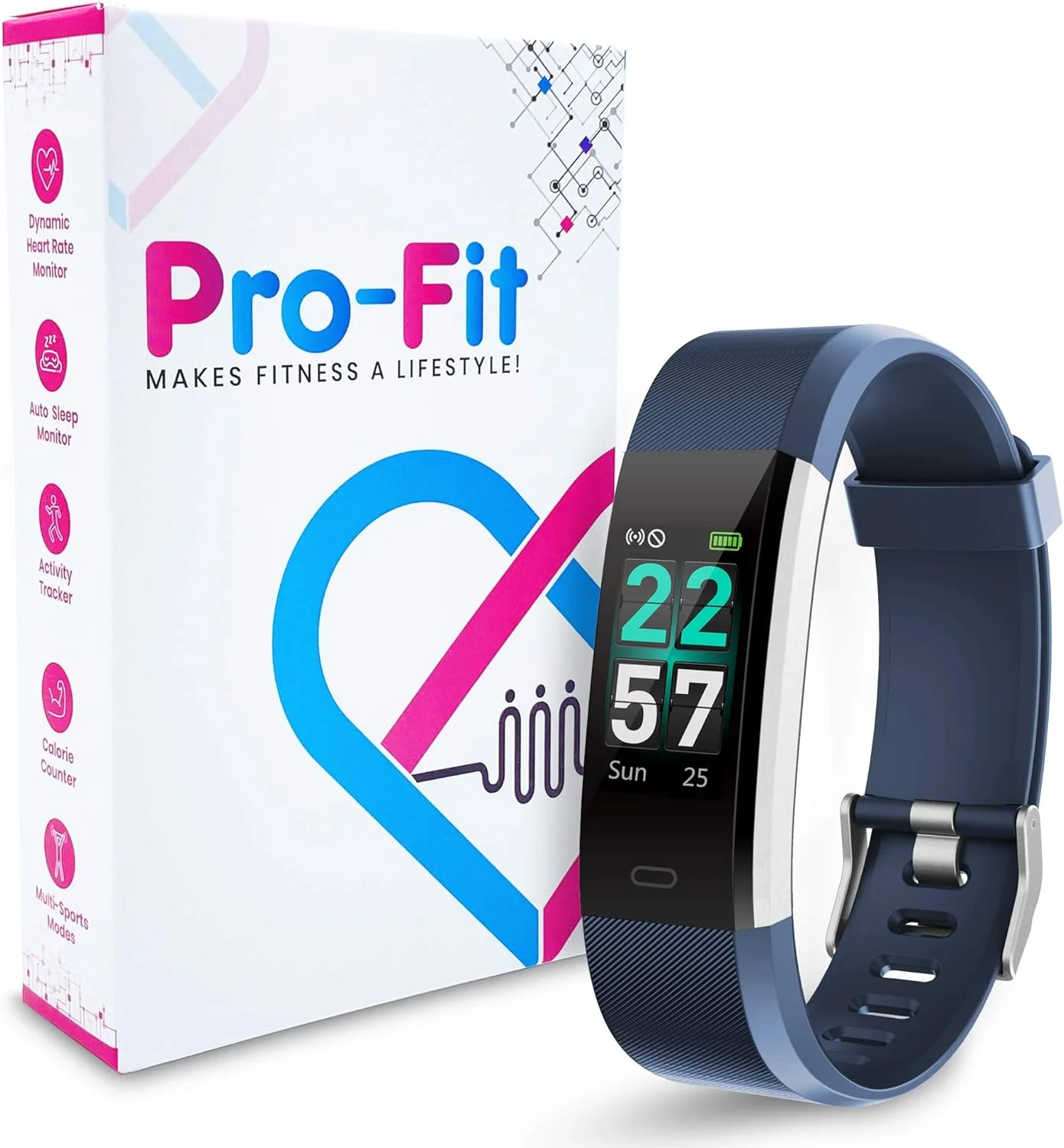 ردیاب تناسب اندام هوشمند PRO FIT VeryFitness IP68 ضد آب، مانیتور ضربان قلب و خواب (ID115 ردیاب تناسب اندام هوشمند PRO FIT VeryFitness IP68 ضد آب، مانیتور ضربان قلب و خواب (ID115