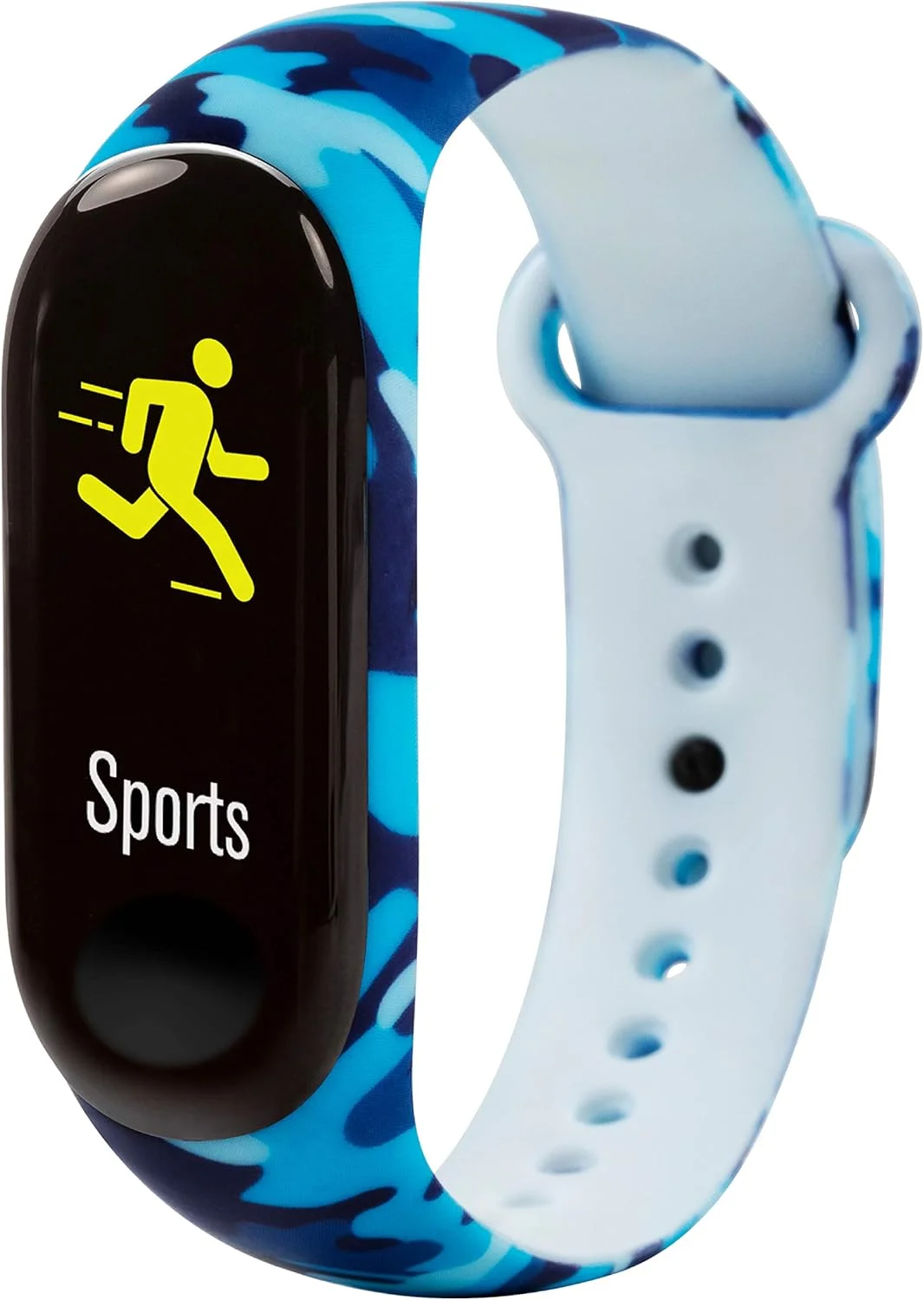 ردیاب فعالیت بدنی بچگانه تیکرز سری 1 با طرح استتار و بند سیلیکونی آبی مدل TKS01-0003، آبی، بند ردیاب فعالیت بدنی بچگانه تیکرز سری 1 با طرح استتار و بند سیلیکونی آبی مدل TKS01-0003، آبی، بند