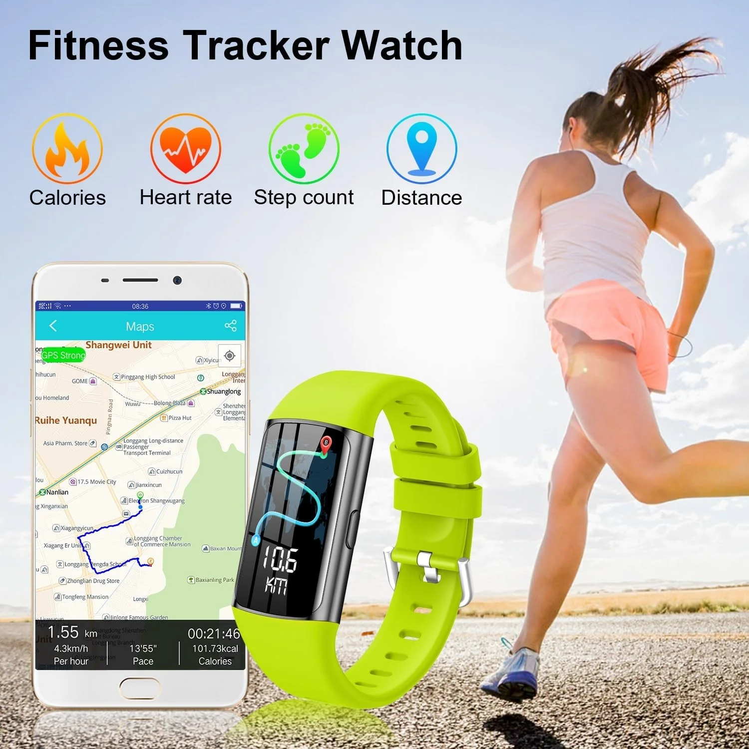 دستبند هوشمند ورزشی Tipmant با قابلیت پایش ضربان قلب و فشار خون، ضد آب IP68، گام شمار و مناسب برای زنان، سازگار با آیفون و اندروید دستبند هوشمند ورزشی Tipmant با قابلیت پایش ضربان قلب و فشار خون، ضد آب IP68، گام شمار و مناسب برای زنان، سازگار با آیفون و اندروید