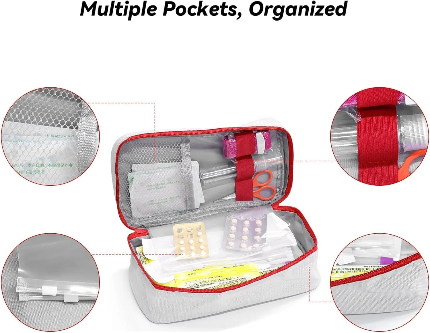 کیف کمک های اولیه خالی SYOSI، ست 3 عددی کیف کوچک نگهداری دارو، کیف لوازم پزشکی مسافرتی قابل حمل، کیف حمل قرص و دارو اضطراری، کیف مسافرتی قابل حمل برای ورزش های فضای باز، خانه، دفتر، کمپینگ