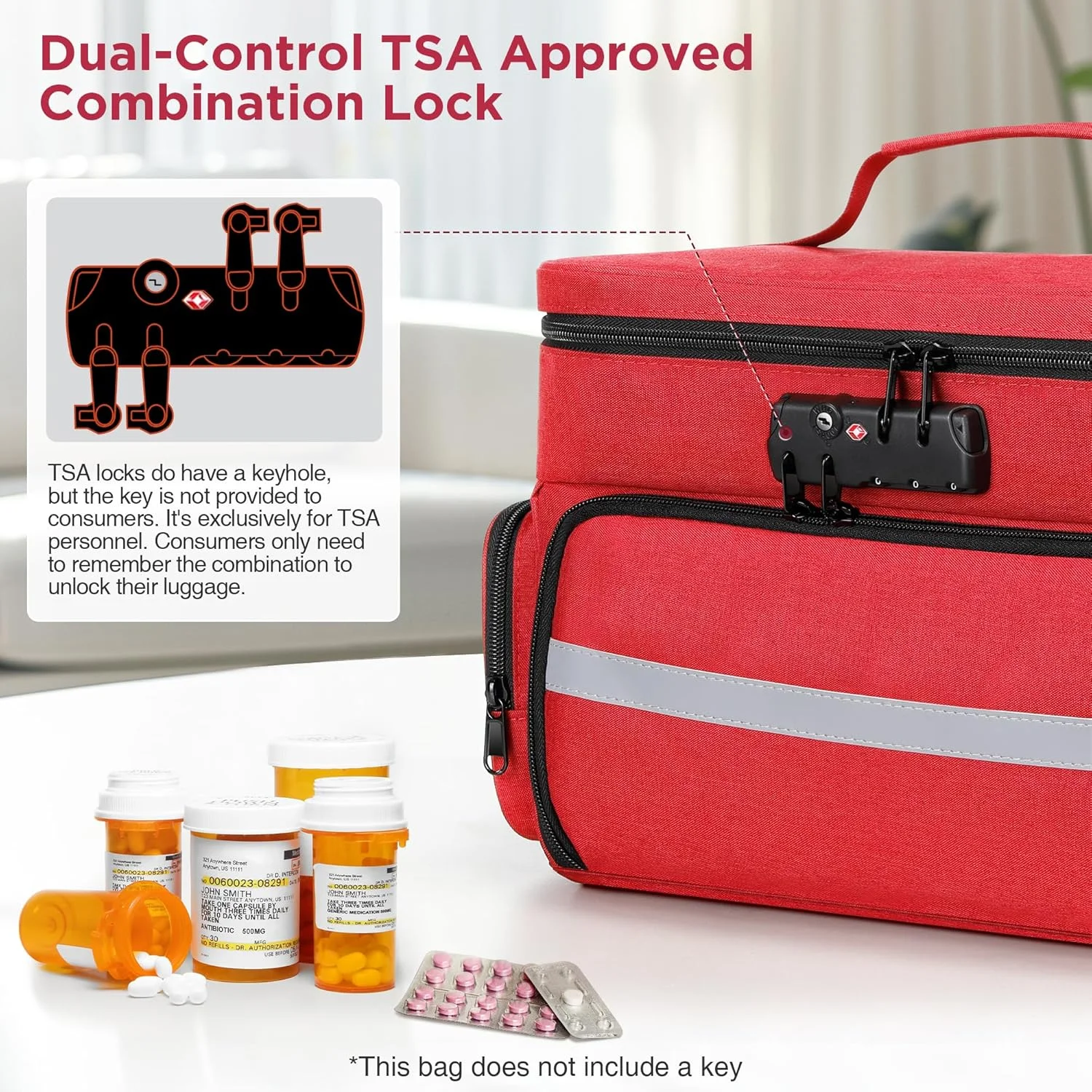 کیف دارو زاناکی با 3 کیف جداشدنی، کیف کمک های اولیه خالی با قفل ترکیبی، سازمان دهنده بطری قرص دو لایه با بند شانه، کیف بزرگ نگهداری دارو برای لوازم پزشکی، قرمز کیف دارو زاناکی با 3 کیف جداشدنی، کیف کمک های اولیه خالی با قفل ترکیبی، سازمان دهنده بطری قرص دو لایه با بند شانه، کیف بزرگ نگهداری دارو برای لوازم پزشکی، قرمز