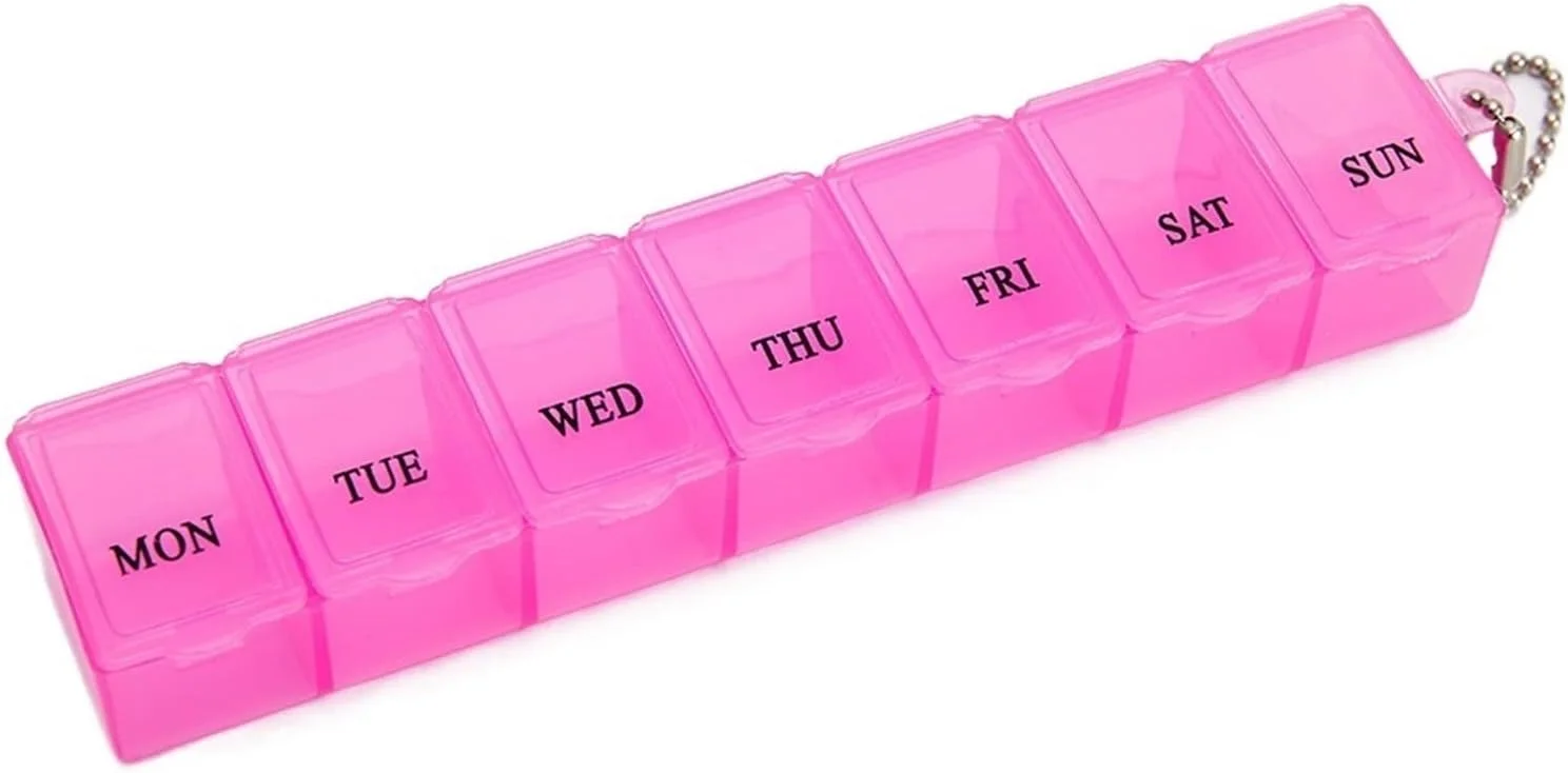 جعبه قرص هفتگی زتیون، جعبه پلاستیکی مربعی شکل برای نگهداری قرص و دارو، مناسب سفر (رنگ: آبی تیره) جعبه قرص هفتگی زتیون، جعبه پلاستیکی مربعی شکل برای نگهداری قرص و دارو، مناسب سفر (رنگ: آبی تیره)