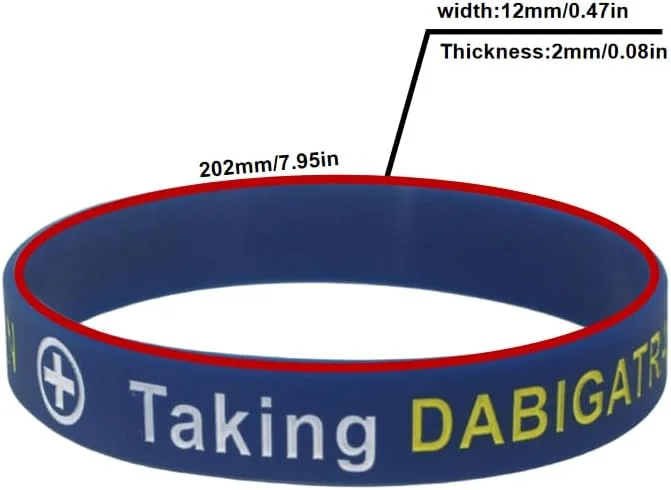 مجموعه 4 عددی دستبند هشدار پزشکی برای مصرف کنندگان دابیگاتران - دستبند سیلیکونی شناسه اضطراری برای مردان و زنان - هشدار پزشکی مصرف دابیگاتران - آبی تیره مجموعه 4 عددی دستبند هشدار پزشکی برای مصرف کنندگان دابیگاتران - دستبند سیلیکونی شناسه اضطراری برای مردان و زنان - هشدار پزشکی مصرف دابیگاتران - آبی تیره