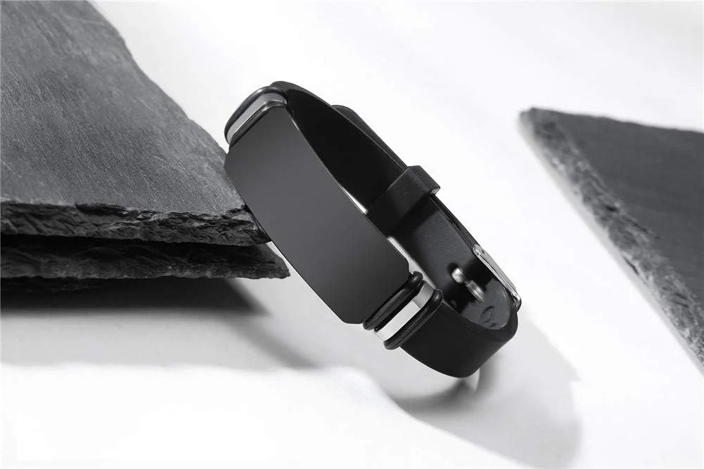 دستبند هشدار پزشکی ZKXXJ برای مردان و زنان با نارسایی آدرنال - دستبند سیلیکونی قابل تنظیم، دستبند شناسایی اضطراری Sos، جواهرات آگاهی از آلرژی هشدار سلامت ICE