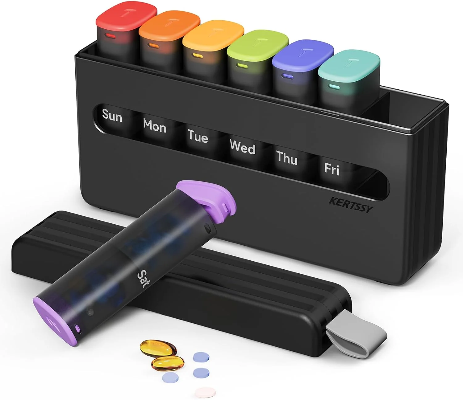 جعبه قرص هفتگی، دو بار در روز - جعبه قرص برای 7 روز، جا قرصی بزرگ برای مکمل های ویتامین روزانه، جا قرصی قابل حمل هفتگی جعبه قرص هفتگی، دو بار در روز - جعبه قرص برای 7 روز، جا قرصی بزرگ برای مکمل های ویتامین روزانه، جا قرصی قابل حمل هفتگی