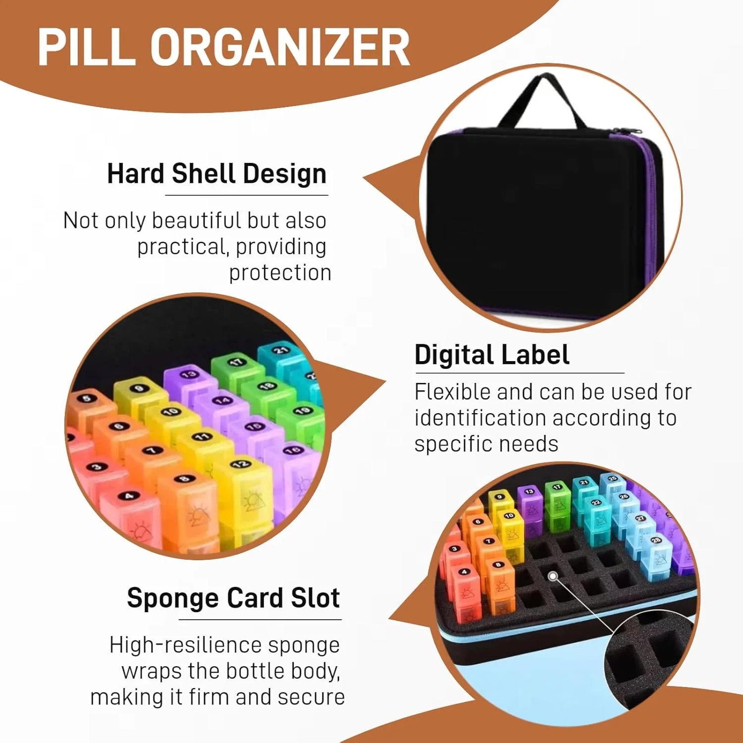 جعبه قرص ماهانه وی اوتار، برنامه ریز دارو، توزیع کننده قرص، 3 بار در روز، استفاده آسان با زیپ، لوازم پزشکی با محفظه های جداگانه برای ویتامین، روغن ماهی، مکمل ها (قرمز) جعبه قرص ماهانه وی اوتار، برنامه ریز دارو، توزیع کننده قرص، 3 بار در روز، استفاده آسان با زیپ، لوازم پزشکی با محفظه های جداگانه برای ویتامین، روغن ماهی، مکمل ها (قرمز)