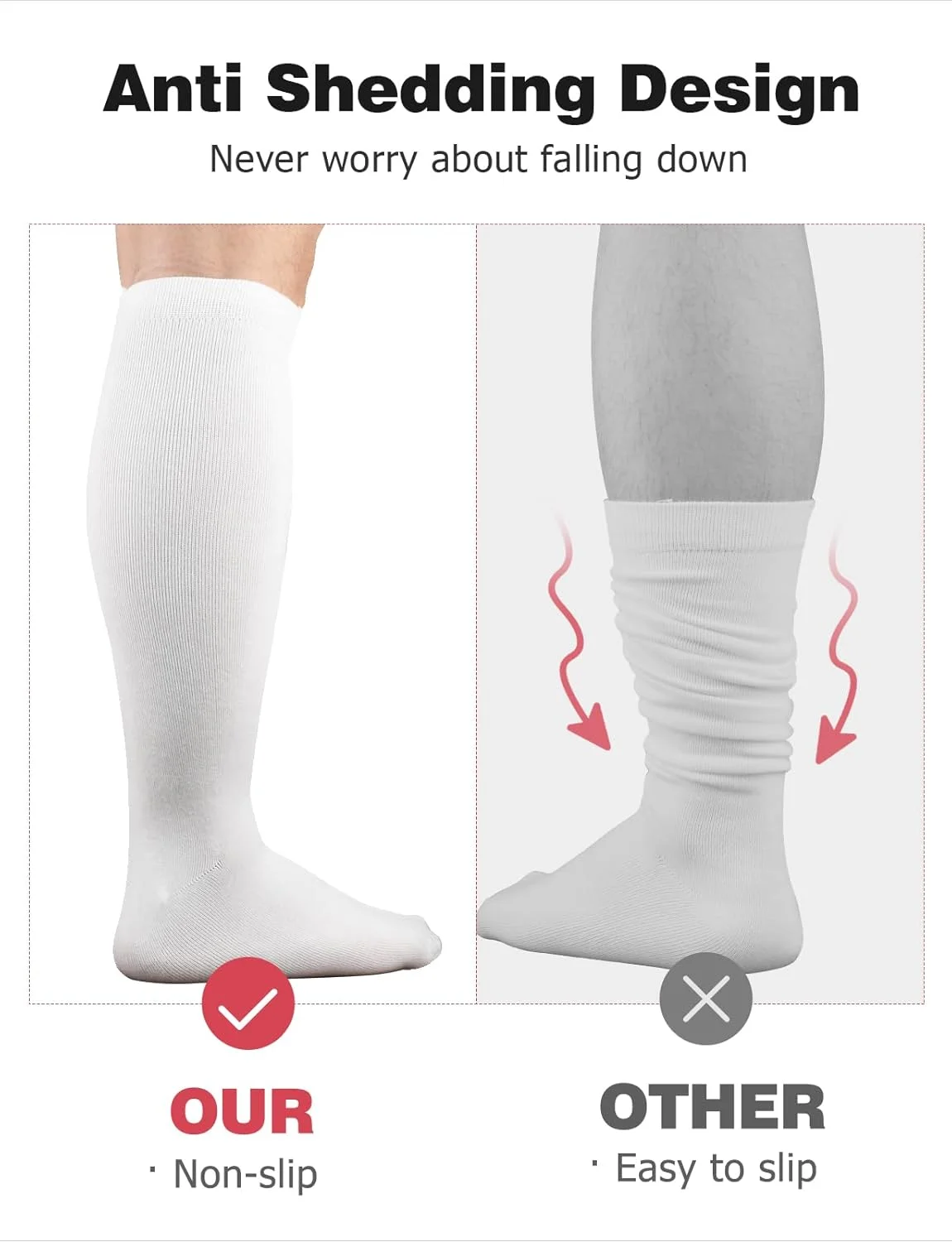 جوراب ساق بلند مناسب استفاده در بوت، در سه رنگ مشکی، سفید و خاکستری برای انتخاب، 2/3/4 جفت در سه تعداد مختلف برای انتخاب جوراب ساق بلند مناسب استفاده در بوت، در سه رنگ مشکی، سفید و خاکستری برای انتخاب، 2/3/4 جفت در سه تعداد مختلف برای انتخاب