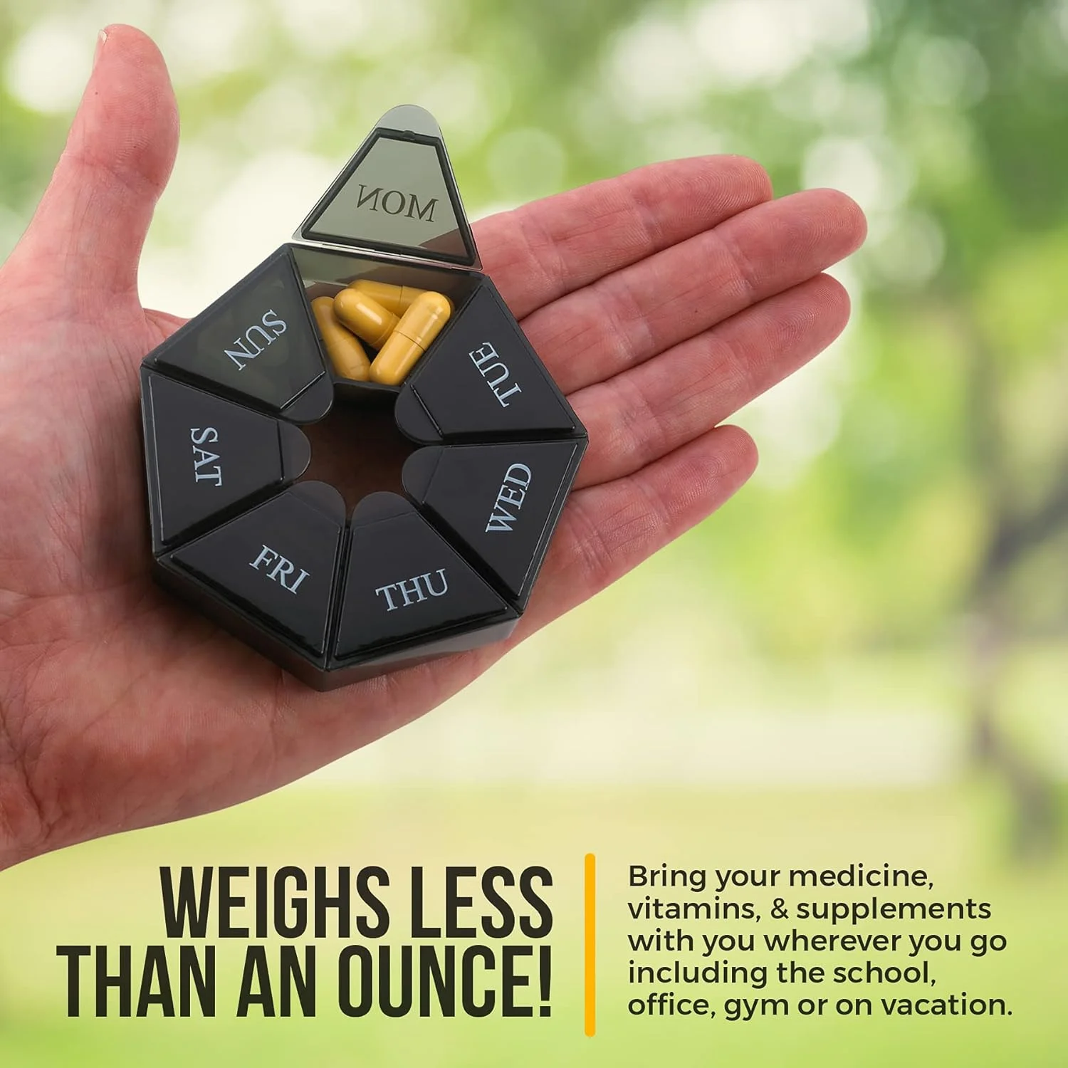 جعبه قرص هفتگی - (بسته 2 عددی) جعبه قرص 7 روزه - جعبه مسافرتی قابل حمل و جمع و جور با محفظه روزانه برای مکمل ها، داروها، ویتامین ها و روغن ماهی جعبه قرص هفتگی - (بسته 2 عددی) جعبه قرص 7 روزه - جعبه مسافرتی قابل حمل و جمع و جور با محفظه روزانه برای مکمل ها، داروها، ویتامین ها و روغن ماهی