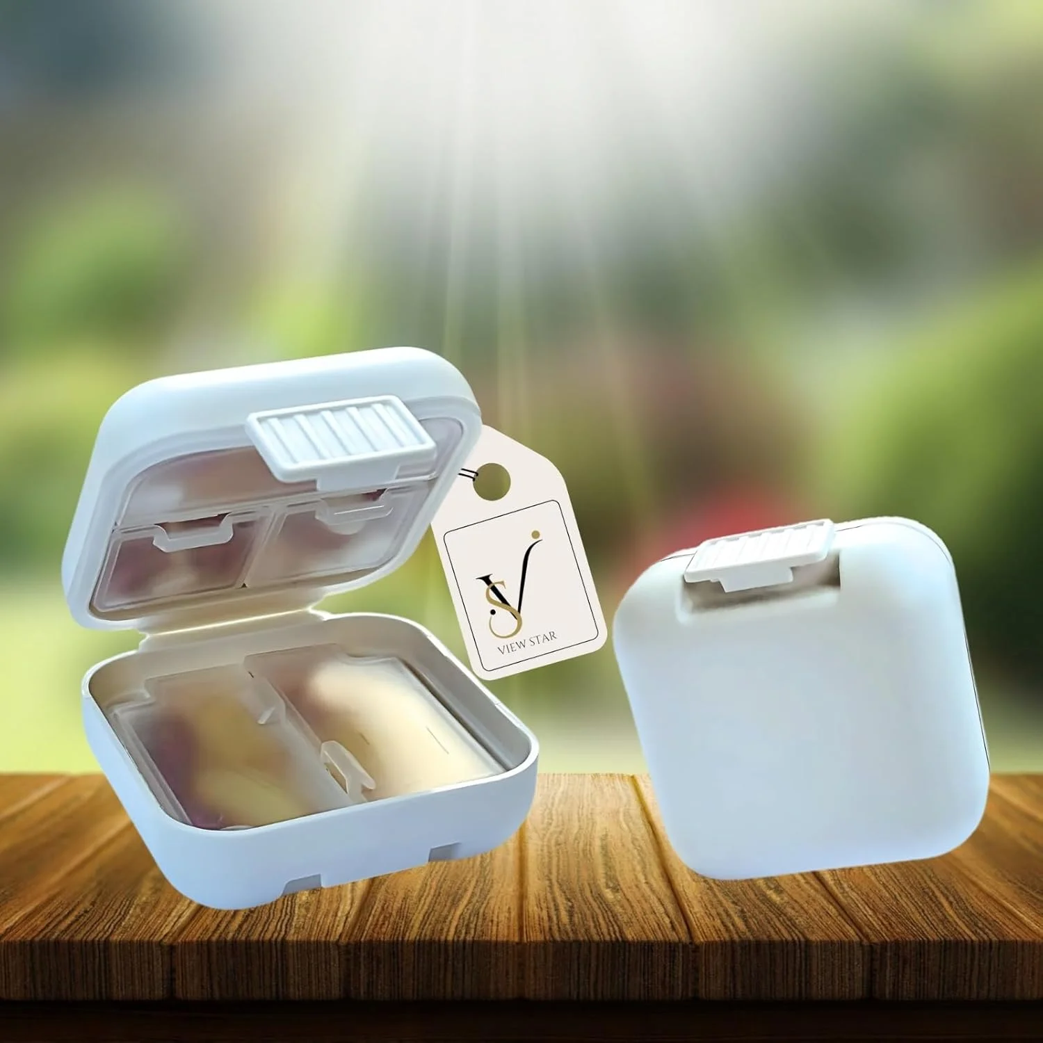 جعبه قرص ویوستار، جعبه قرص جیبی، جعبه قرص مسافرتی، جعبه قرص 5 محفظه ای کوچک برای دارو جعبه قرص ویوستار، جعبه قرص جیبی، جعبه قرص مسافرتی، جعبه قرص 5 محفظه ای کوچک برای دارو