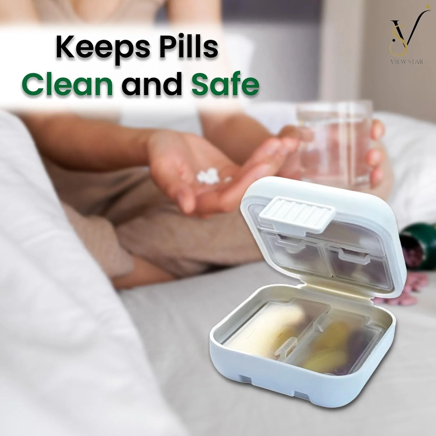 جعبه قرص ویوستار، جعبه قرص جیبی، جعبه قرص مسافرتی، دارای 5 محفظه کوچک برای دارو جعبه قرص ویوستار، جعبه قرص جیبی، جعبه قرص مسافرتی، دارای 5 محفظه کوچک برای دارو