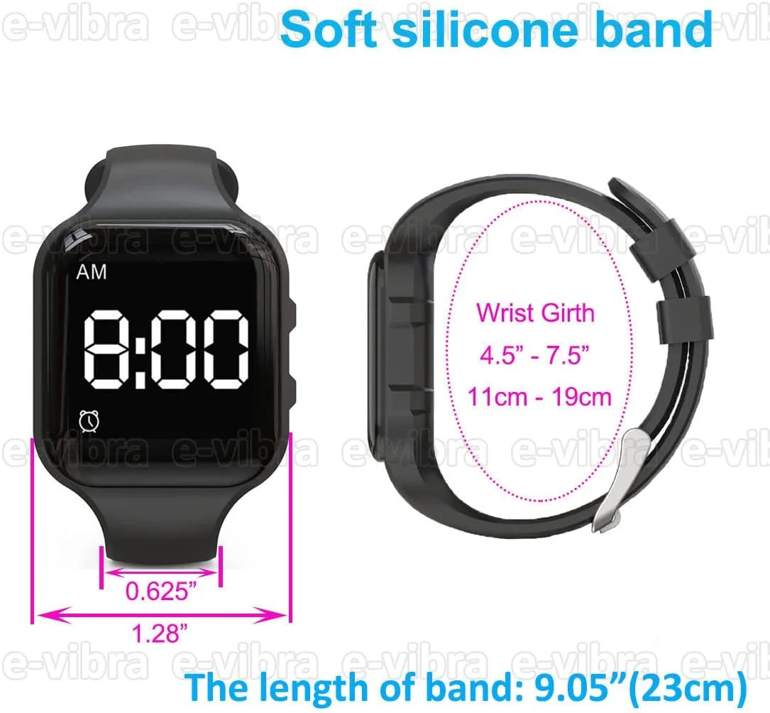 ساعت زنگ دار لرزشی، ساعت یادآوری پزشکی مقاوم در برابر آب با تایمر (آبی روشن) ساعت زنگ دار لرزشی، ساعت یادآوری پزشکی مقاوم در برابر آب با تایمر (آبی روشن)