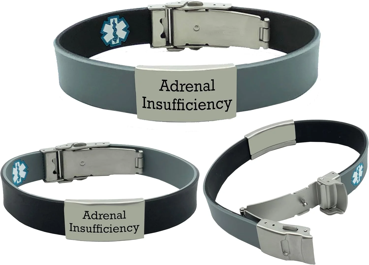 دستبند شناسایی هشدار پزشکی برگشت پذیر باریک/اسپرت "نارسایی آدرنال" یونیورسال برای آقایان و بانوان دستبند شناسایی هشدار پزشکی برگشت پذیر باریک/اسپرت "نارسایی آدرنال" یونیورسال برای آقایان و بانوان
