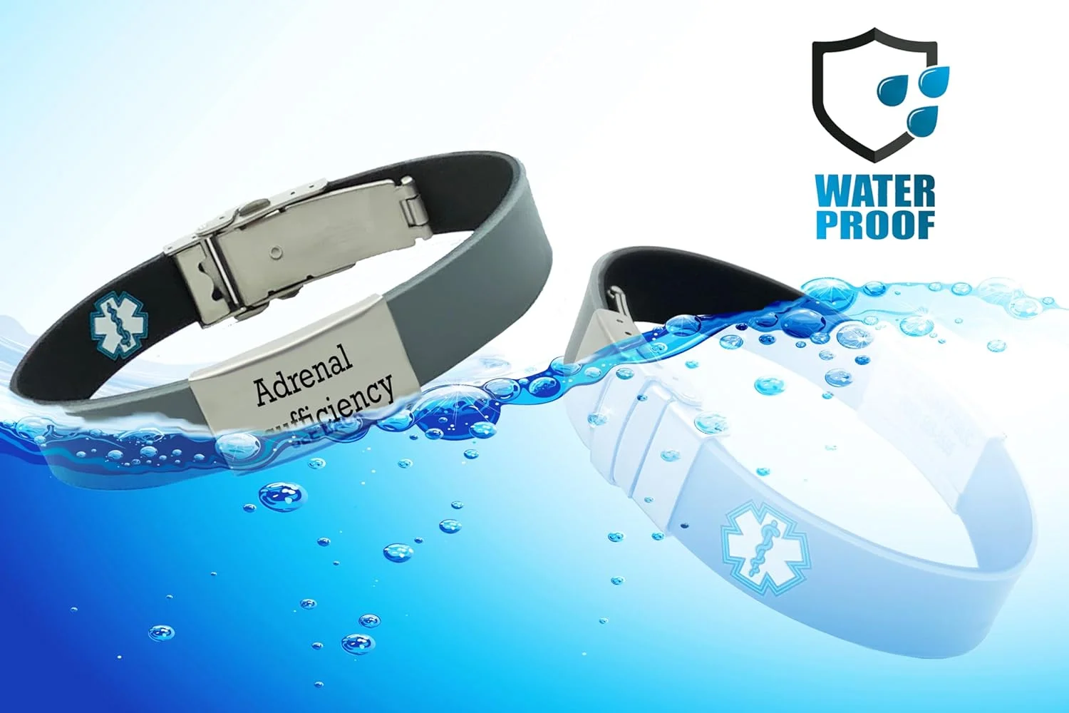 دستبند شناسایی هشدار پزشکی برگشت پذیر باریک/اسپرت "نارسایی آدرنال" یونیورسال برای آقایان و بانوان دستبند شناسایی هشدار پزشکی برگشت پذیر باریک/اسپرت "نارسایی آدرنال" یونیورسال برای آقایان و بانوان