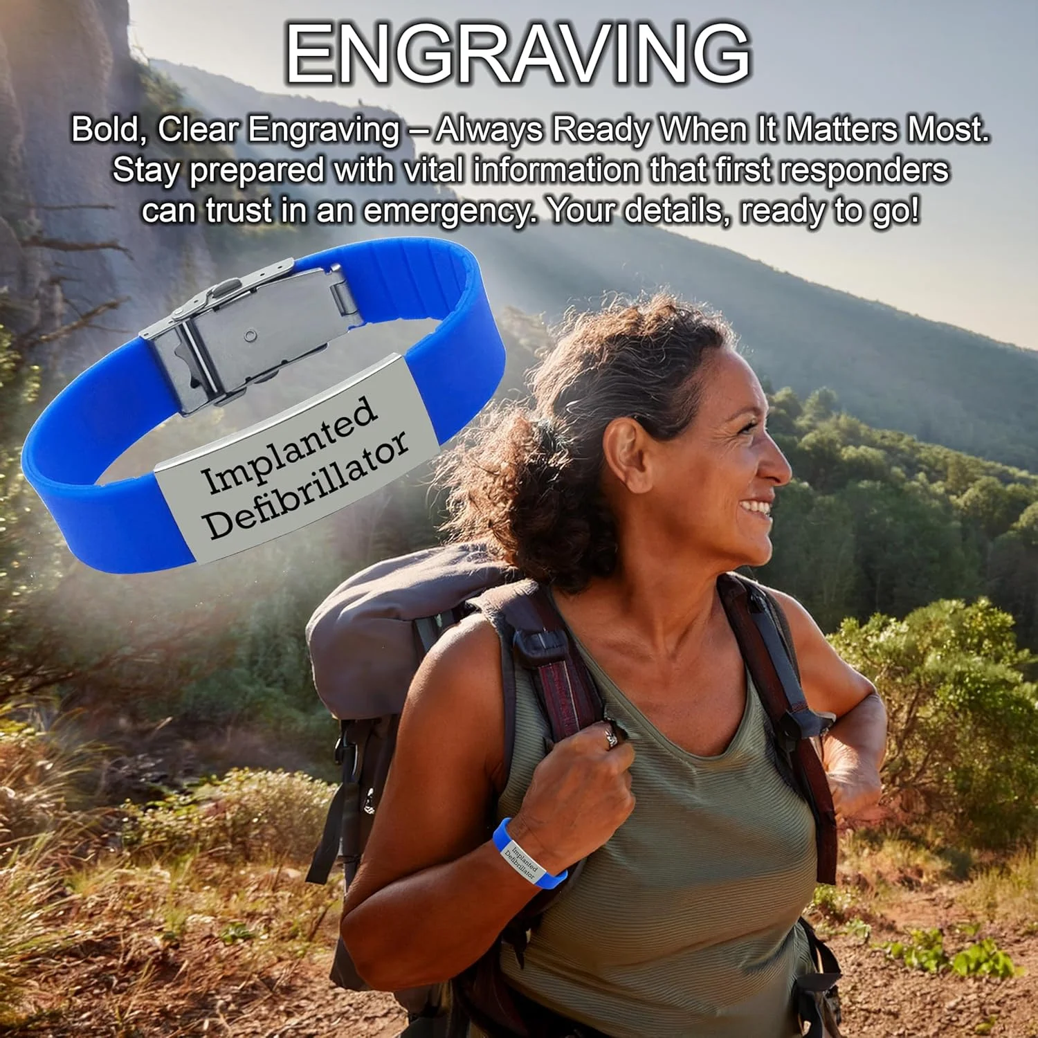 دستبند هشدار پزشکی دفیبریلاتور کاشتنی برای آقایان و بانوان دستبند هشدار پزشکی دفیبریلاتور کاشتنی برای آقایان و بانوان