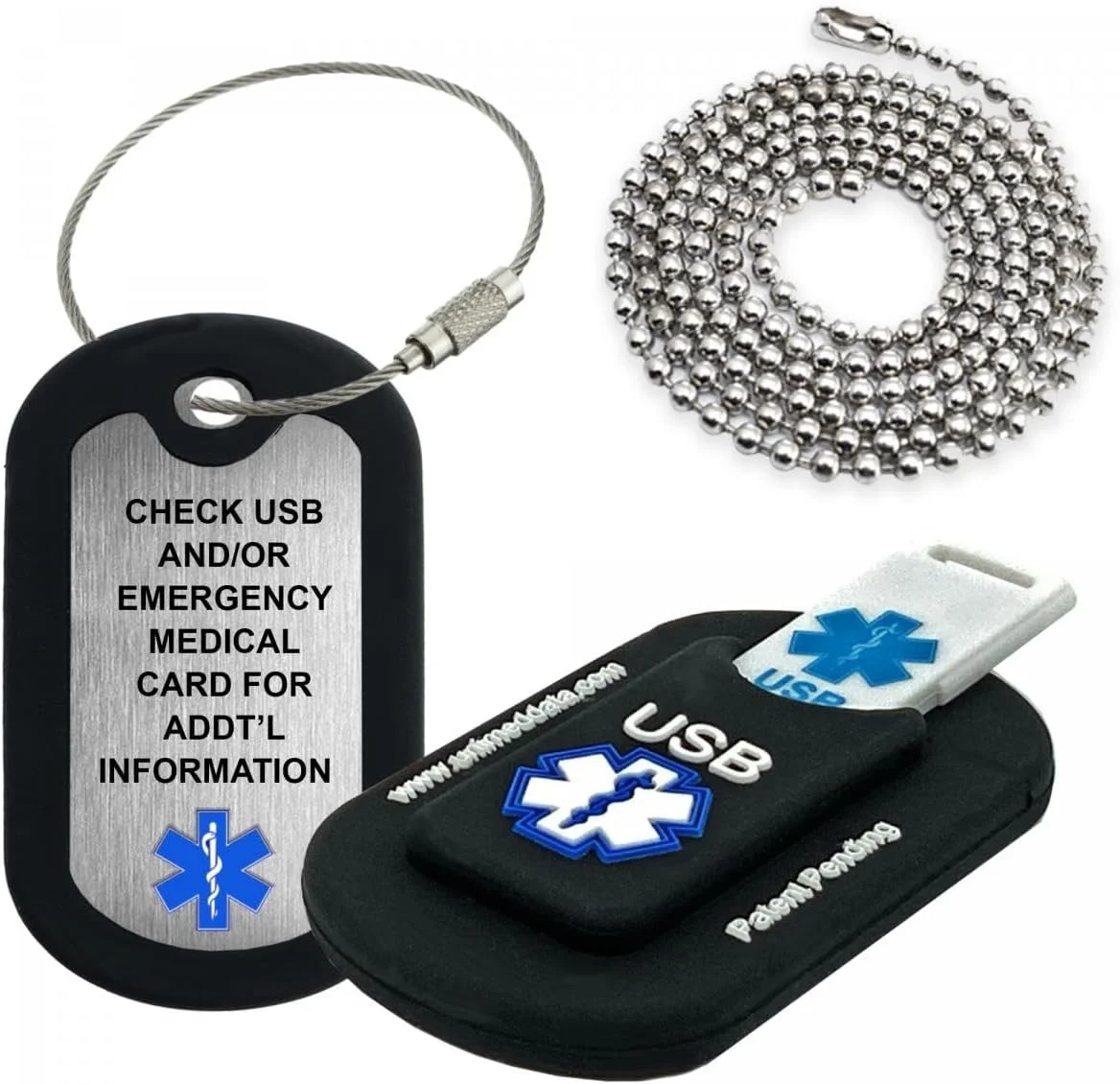 آویز گردنی فلش خور USB اطلاع رسانی پزشکی جهانی مدل INFORMER LITE - مشکی