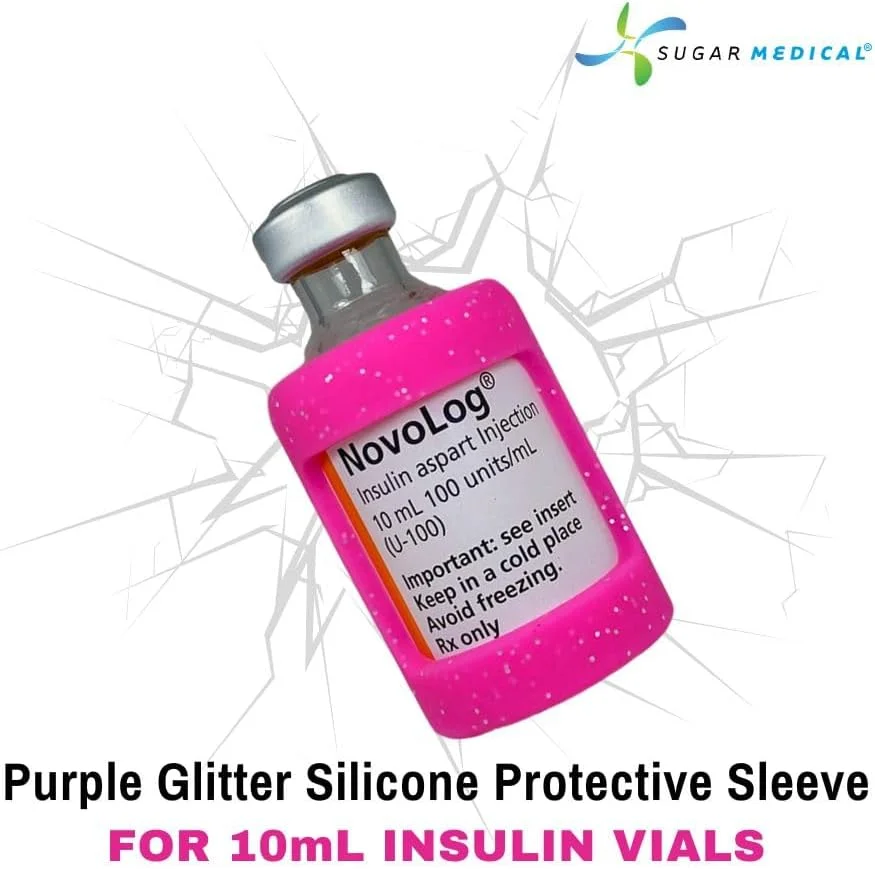 محافظ سیلیکونی ویال انسولین شوگر مدیکال. روکش سیلیکونی برای محافظت از ویال انسولین شما در برابر شکستن. مناسب برای ویال های 10 میلی لیتری انسولین (صورتی اکلیلی) محافظ سیلیکونی ویال انسولین شوگر مدیکال. روکش سیلیکونی برای محافظت از ویال انسولین شما در برابر شکستن. مناسب برای ویال های 10 میلی لیتری انسولین (صورتی اکلیلی)