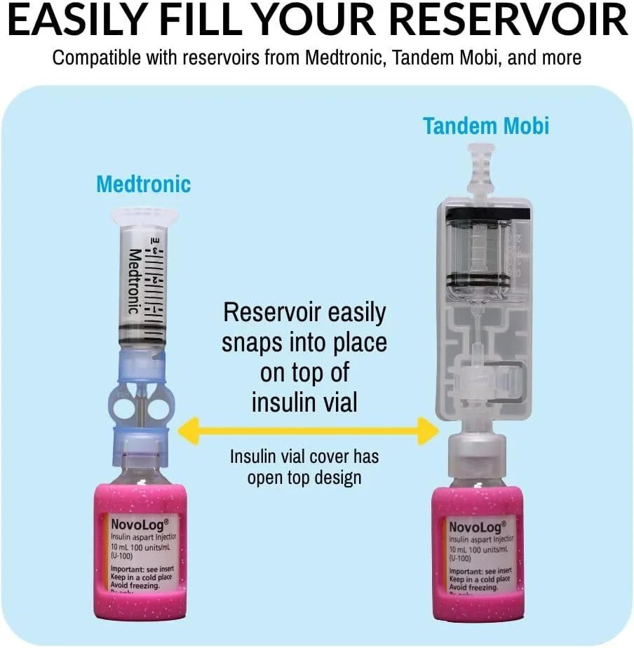 محافظ سیلیکونی ویال انسولین شوگر مدیکال. روکش سیلیکونی برای محافظت از ویال انسولین شما در برابر شکستن. مناسب برای ویال های 10 میلی لیتری انسولین (صورتی اکلیلی) محافظ سیلیکونی ویال انسولین شوگر مدیکال. روکش سیلیکونی برای محافظت از ویال انسولین شما در برابر شکستن. مناسب برای ویال های 10 میلی لیتری انسولین (صورتی اکلیلی)