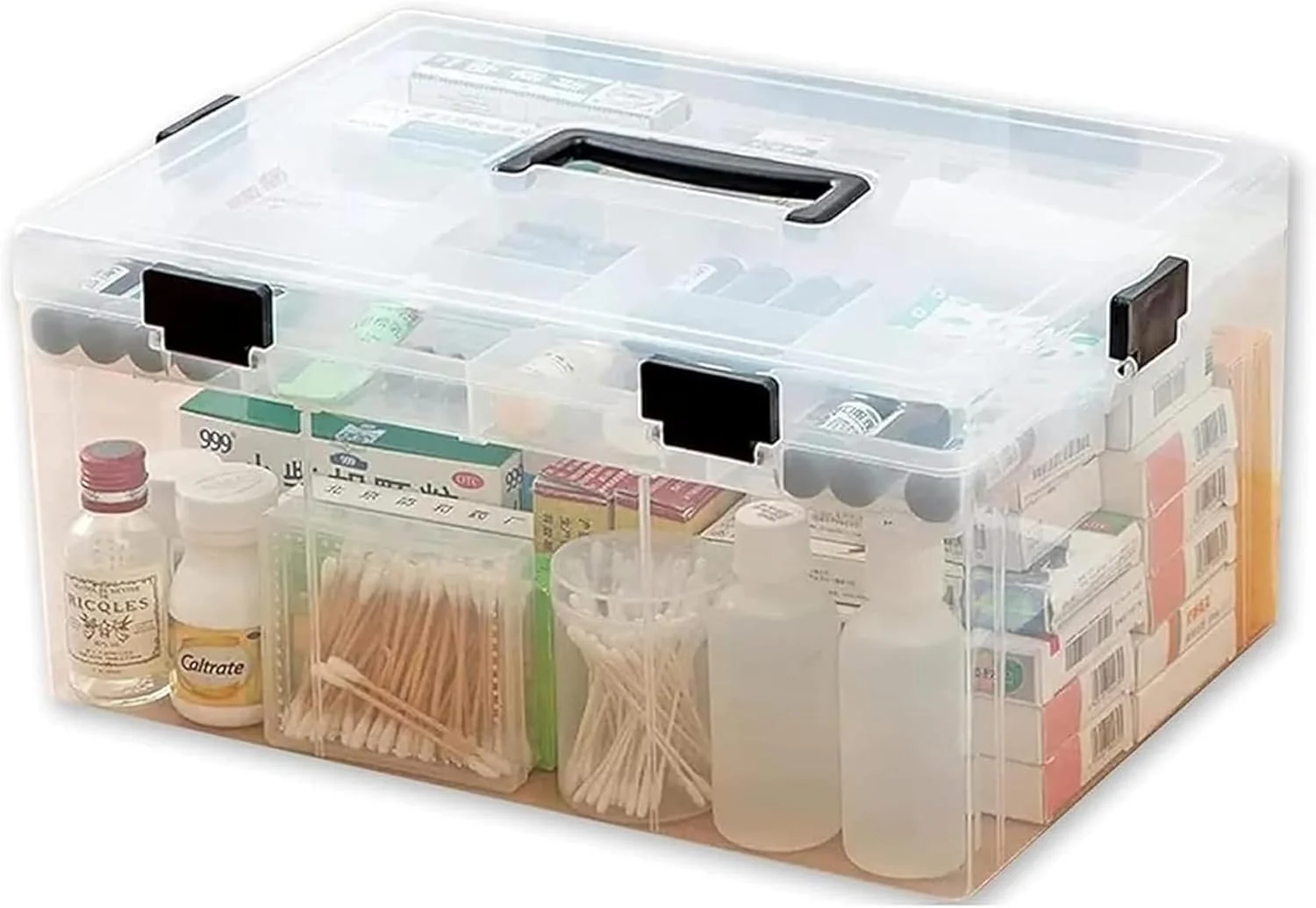 جعبه نگهداری بزرگ پلاستیکی برای لوازم پزشکی، جعبه کمک های اولیه مسافرتی خانوادگی، جعبه سازمان دهنده دارو با محفظه و دسته، سازمان دهنده نگهداری دارو/اسباب بازی/ابزار جعبه نگهداری بزرگ پلاستیکی برای لوازم پزشکی، جعبه کمک های اولیه مسافرتی خانوادگی، جعبه سازمان دهنده دارو با محفظه و دسته، سازمان دهنده نگهداری دارو/اسباب بازی/ابزار