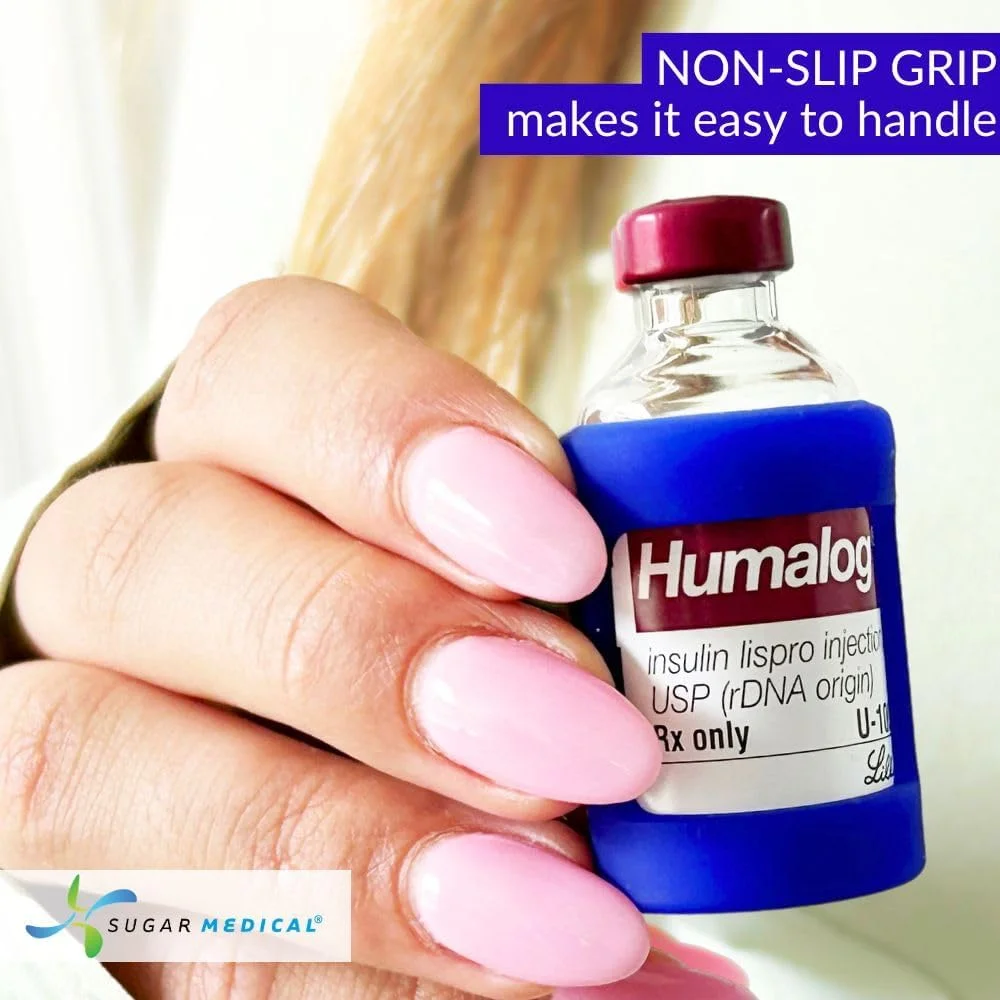 محافظ ویال انسولین پزشکی شوگر. پوشش سیلیکونی برای محافظت از ویال انسولین شما در برابر شکستن. مناسب برای برندهای انسولین 10 میلی لیتری. (آبی-1) محافظ ویال انسولین پزشکی شوگر. پوشش سیلیکونی برای محافظت از ویال انسولین شما در برابر شکستن. مناسب برای برندهای انسولین 10 میلی لیتری. (آبی-1)