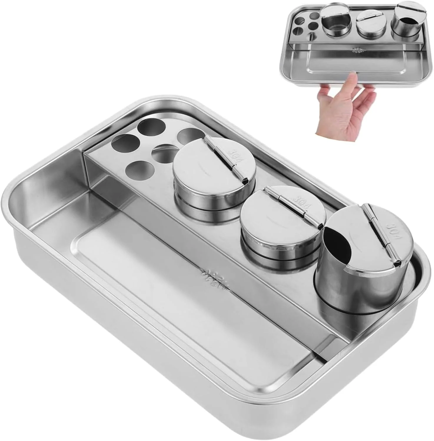 سینی ابزار پزشکی استیل ضد زنگ برای قرص، ابزار، تعویض پانسمان، مناسب برای کلینیک ها و بیمارستان ها سینی ابزار پزشکی استیل ضد زنگ برای قرص، ابزار، تعویض پانسمان، مناسب برای کلینیک ها و بیمارستان ها