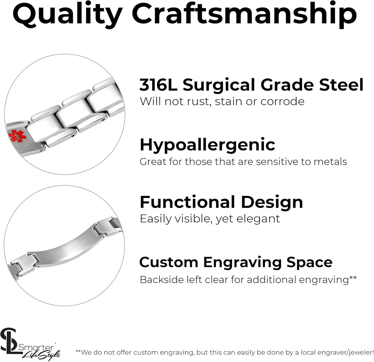 دستبند هشدار پزشکی استیل ضد زنگ شیک Smarter LifeStyle برای آقایان و بانوان (مردانه، دیابت نوع 1) دستبند هشدار پزشکی استیل ضد زنگ شیک Smarter LifeStyle برای آقایان و بانوان (مردانه، دیابت نوع 1)