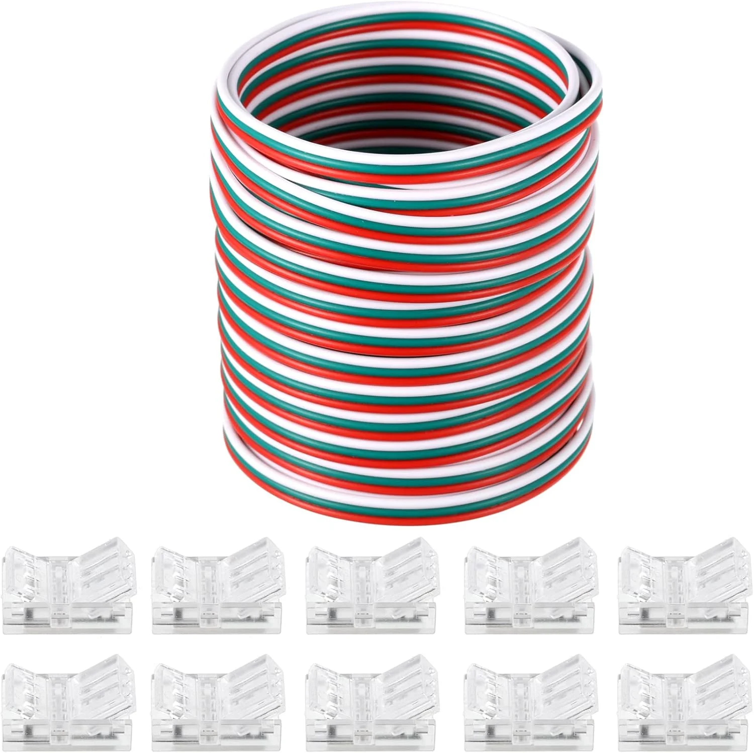 اتصالات نوار LED بدون لحیم کاری Flutesan، بسته 10 عددی، اتصالات نورپردازی مسیر شفاف، نوارهای سیمی، نوار LED 16.4 فوتی برای اتصال پین LED (استایل زیبا، 3 پین، 10 میلی متر) اتصالات نوار LED بدون لحیم کاری Flutesan، بسته 10 عددی، اتصالات نورپردازی مسیر شفاف، نوارهای سیمی، نوار LED 16.4 فوتی برای اتصال پین LED (استایل زیبا، 3 پین، 10 میلی متر)