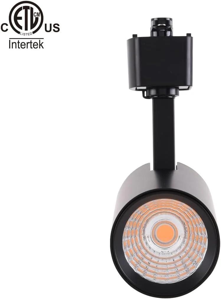 چراغ های ریلی ال ای دی 16.5 واتی میرریا، قابل تنظیم نور، سازگار با ریل های تک مداره نوع H، نورافکن سقفی، CRI 90، زاویه 24 درجه، روکش مشکی، بسته 6 عددی (سفید طبیعی 4000 کلوین)