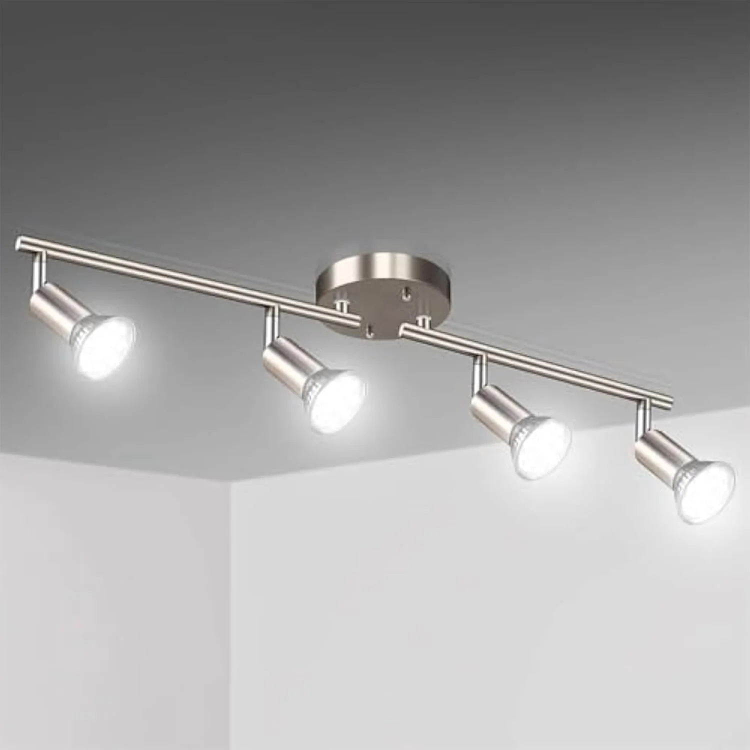 چراغ ریلی LED فروشگاه سفید، کیت روشنایی ریلی 4 چراغ، چراغ های نقطه ای سقفی 4 طرفه، چراغ های ریلی سقفی با سر چراغ قابل چرخش انعطاف پذیر برای آشپزخانه، اتاق نشیمن، اتاق خواب (لامپ شامل نمی شود) چراغ ریلی LED فروشگاه سفید، کیت روشنایی ریلی 4 چراغ، چراغ های نقطه ای سقفی 4 طرفه، چراغ های ریلی سقفی با سر چراغ قابل چرخش انعطاف پذیر برای آشپزخانه، اتاق نشیمن، اتاق خواب (لامپ شامل نمی شود)