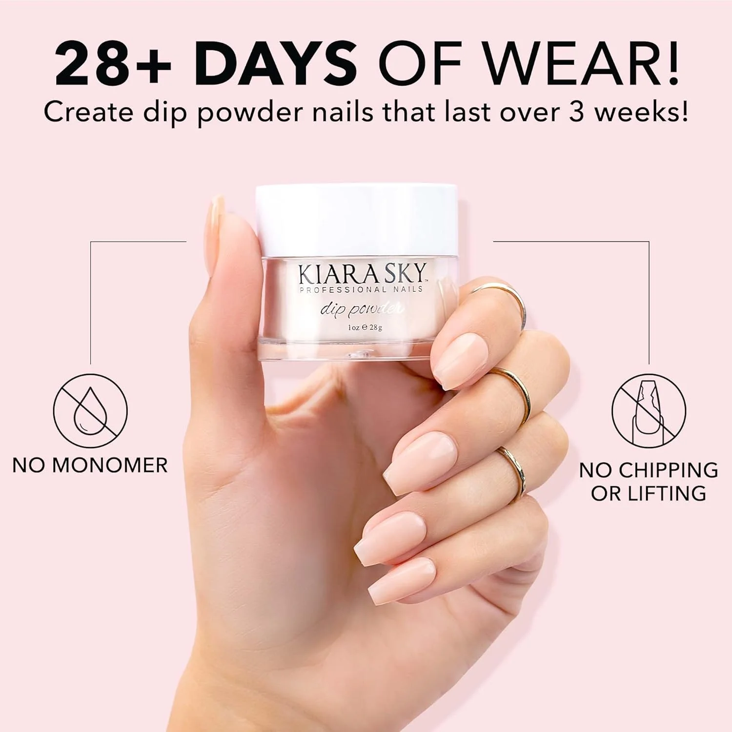 پودر دیپینگ ناخن حرفه ای کیارا اسکای - 28 گرم - رنگ های صورتی (صمیمانه)