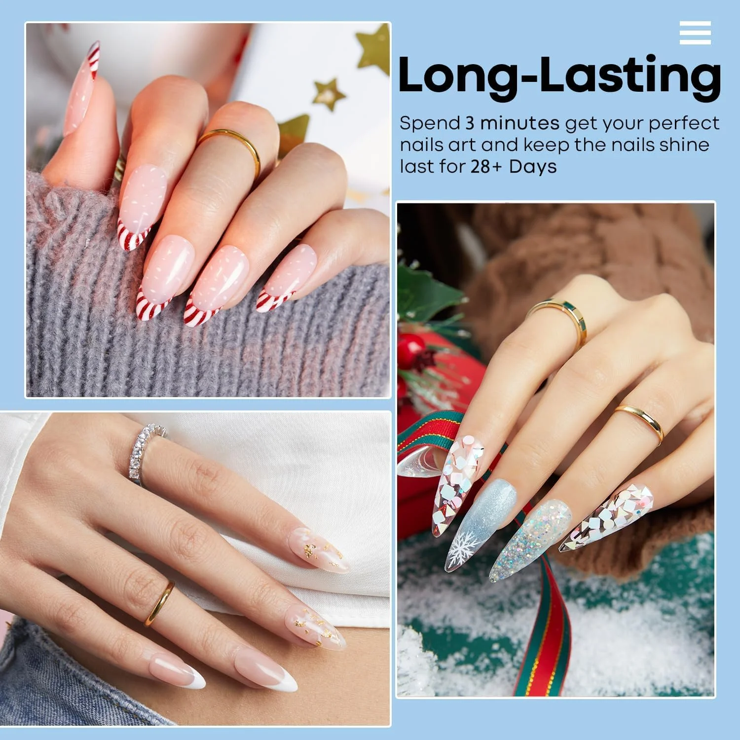 پودر دیپینگ ناخن مدلونز، رنگ شفاف، پودر دیپینگ ناخن فرنچ، 28+ پودر ساخت با ماندگاری طولانی سیستم حرفه ای سالن DIY در خانه بدون نیاز به لامپ