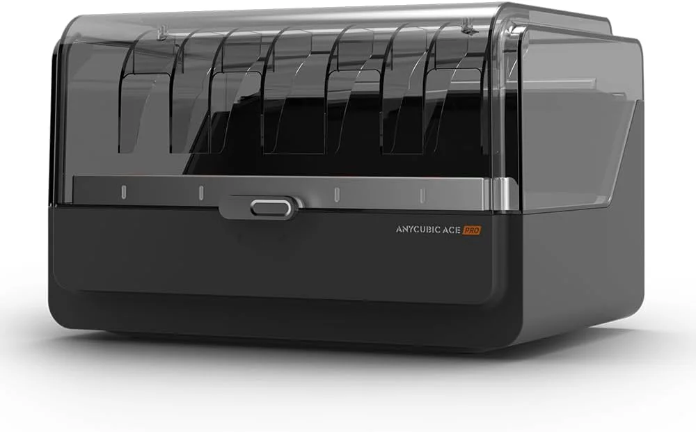 جعبه جانبی Anycubic Ace Pro - سیستم خودکار چند رنگ چاپگر سه بعدی، جعبه خشک کن فیلامنت، تشخیص گرفتگی نازل، خروجی فیلامنت و...