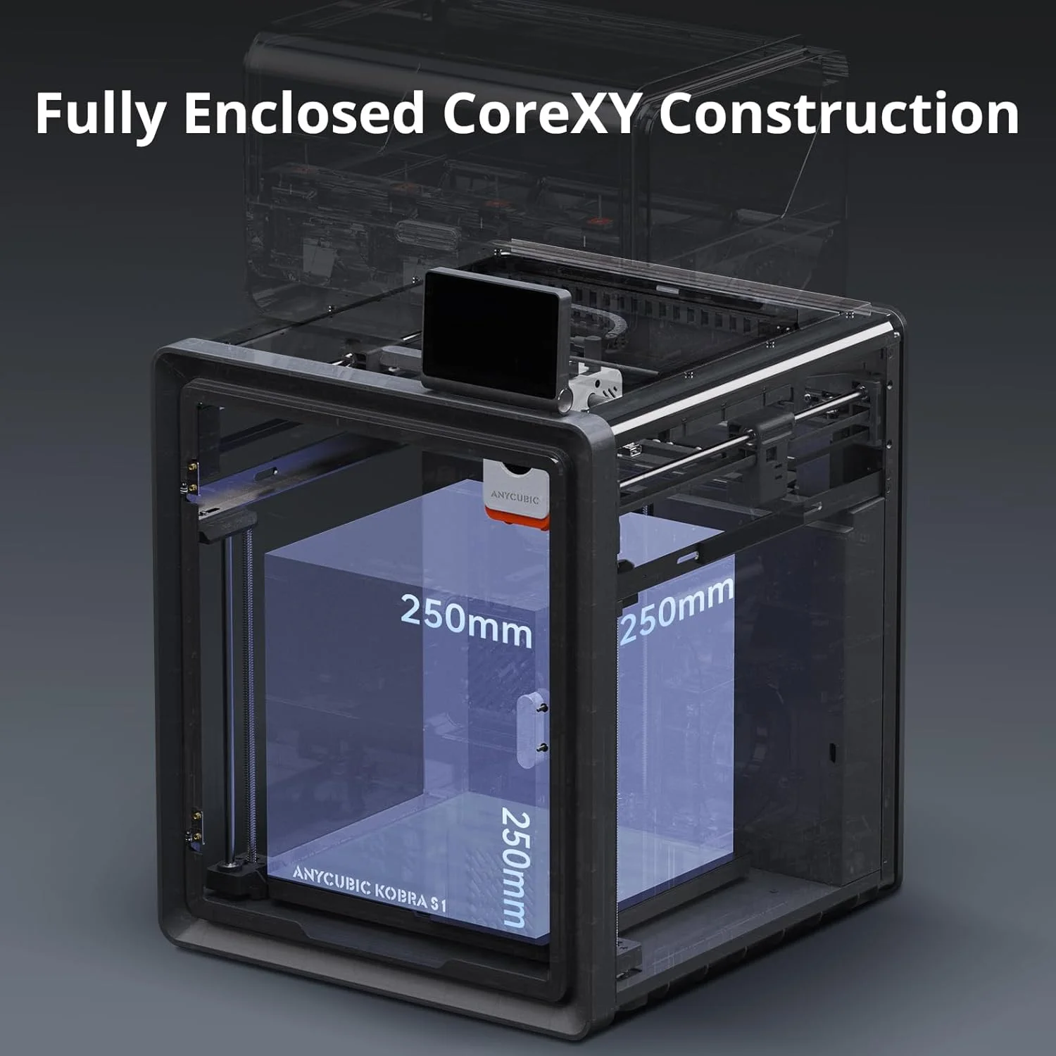 پرینتر سه بعدی چند رنگ Anycubic Kobra S1 Combo به همراه Anycubic ACE PRO، خشک کردن و چاپ 4 رنگ به طور همزمان، سرعت بالای 600 میلی متر بر ثانیه، هات اند 320 درجه سانتیگراد، دوربین داخلی 44dB بی صدا 250*250*250 میلی متر